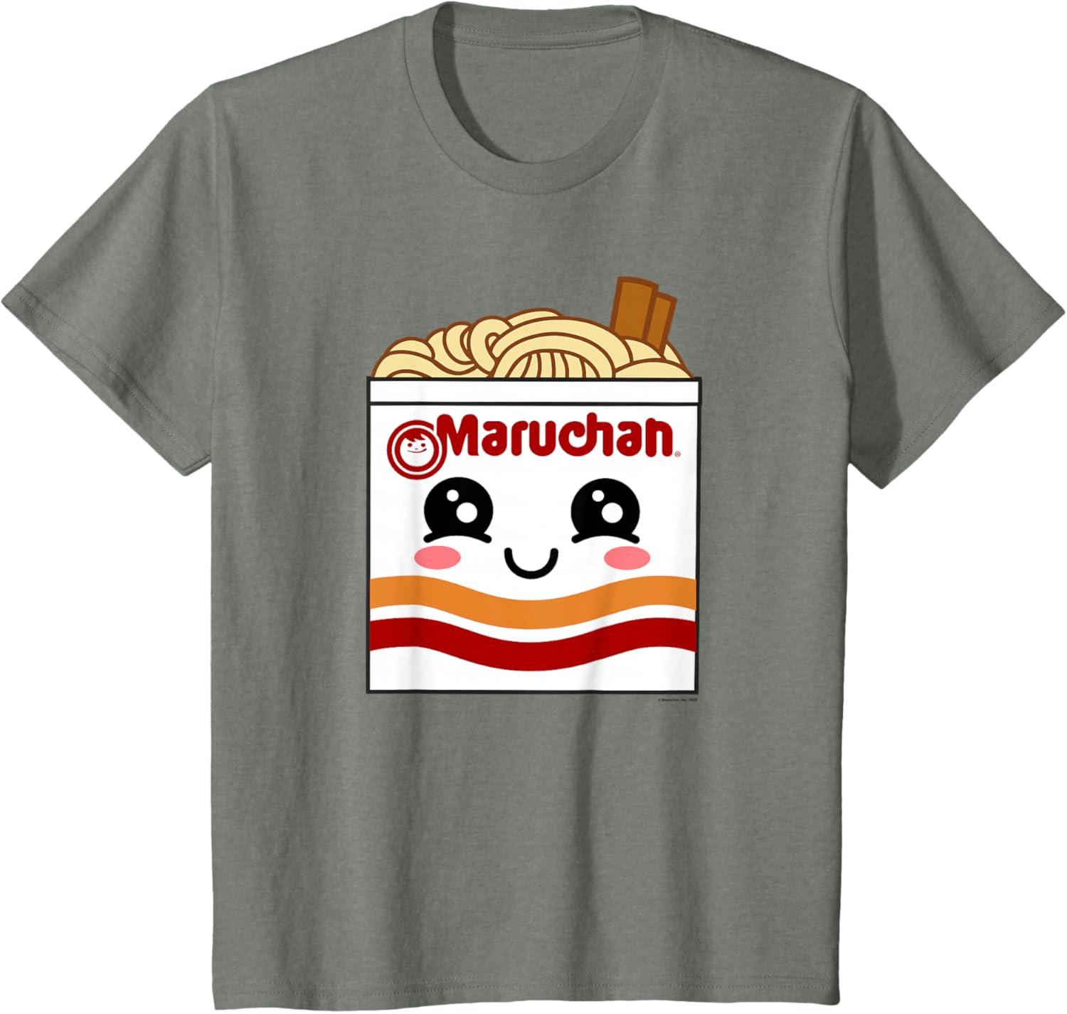 image:imageMaruchan Instant Lunch Kawaii Ramen Cup Logo TShirtOlive Heather