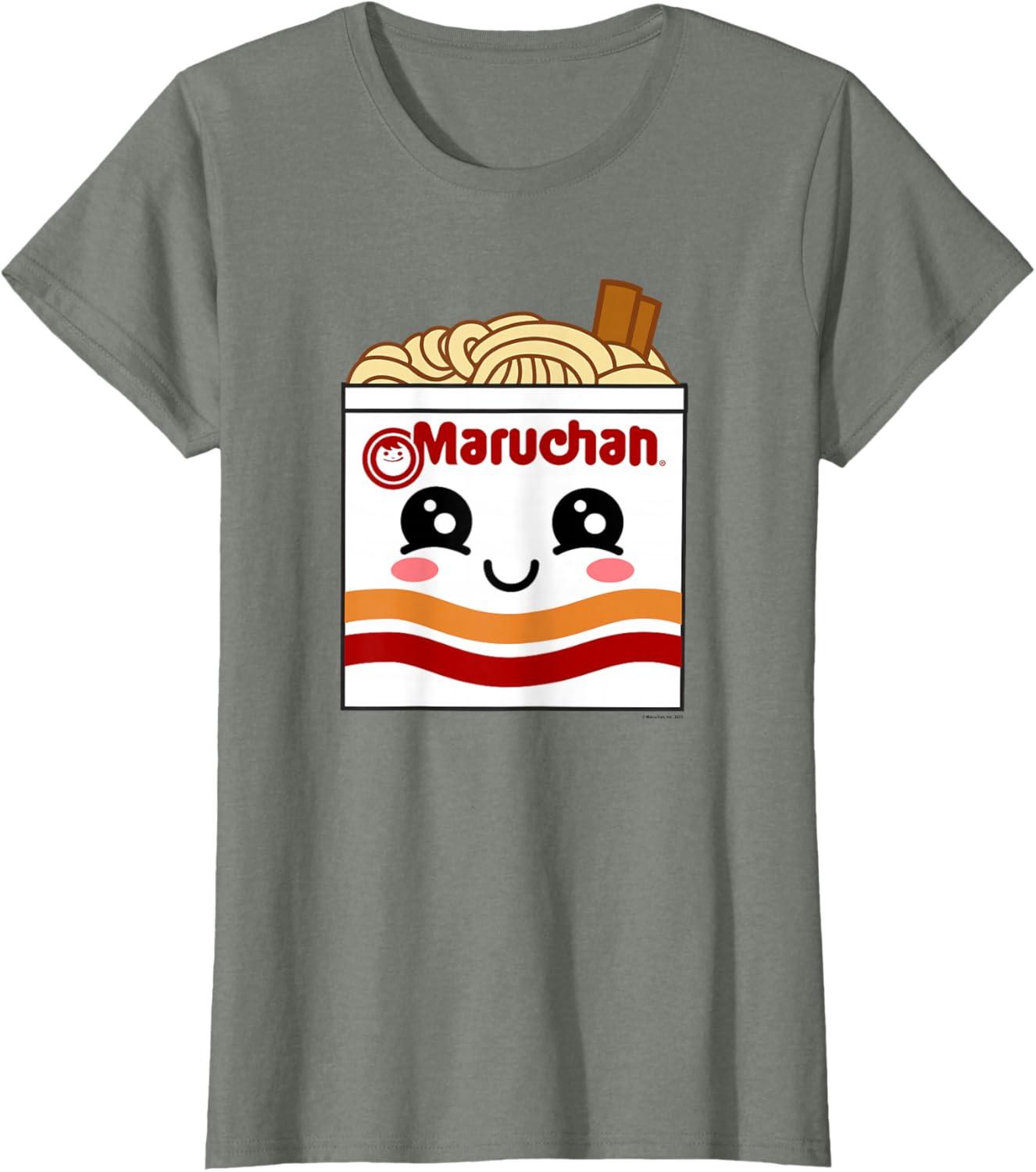 image:imageMaruchan Instant Lunch Kawaii Ramen Cup Logo TShirtOlive Heather