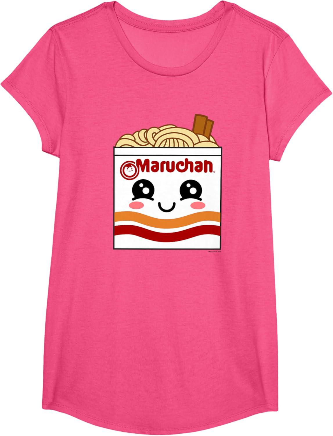 image:imageMaruchan Instant Lunch Kawaii Ramen Cup Logo TShirtPink Heather