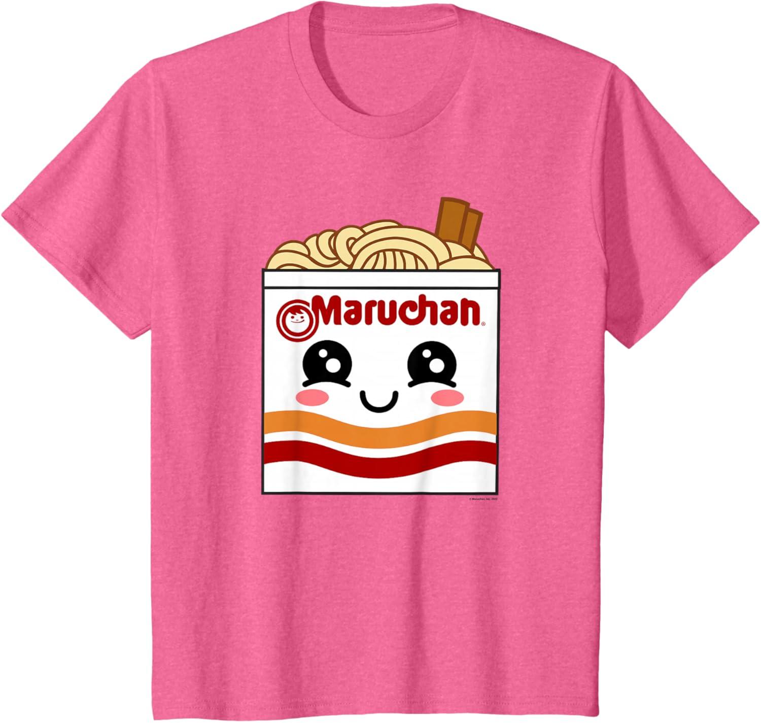 image:imageMaruchan Instant Lunch Kawaii Ramen Cup Logo TShirtPink Heather