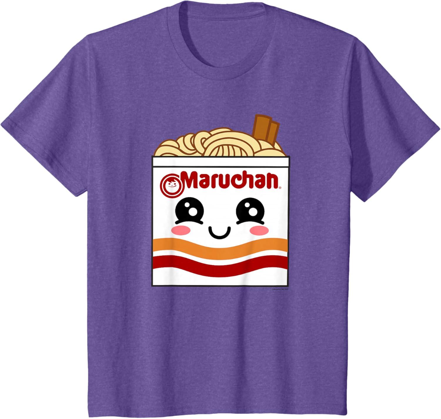 image:imageMaruchan Instant Lunch Kawaii Ramen Cup Logo TShirtPurple Heather