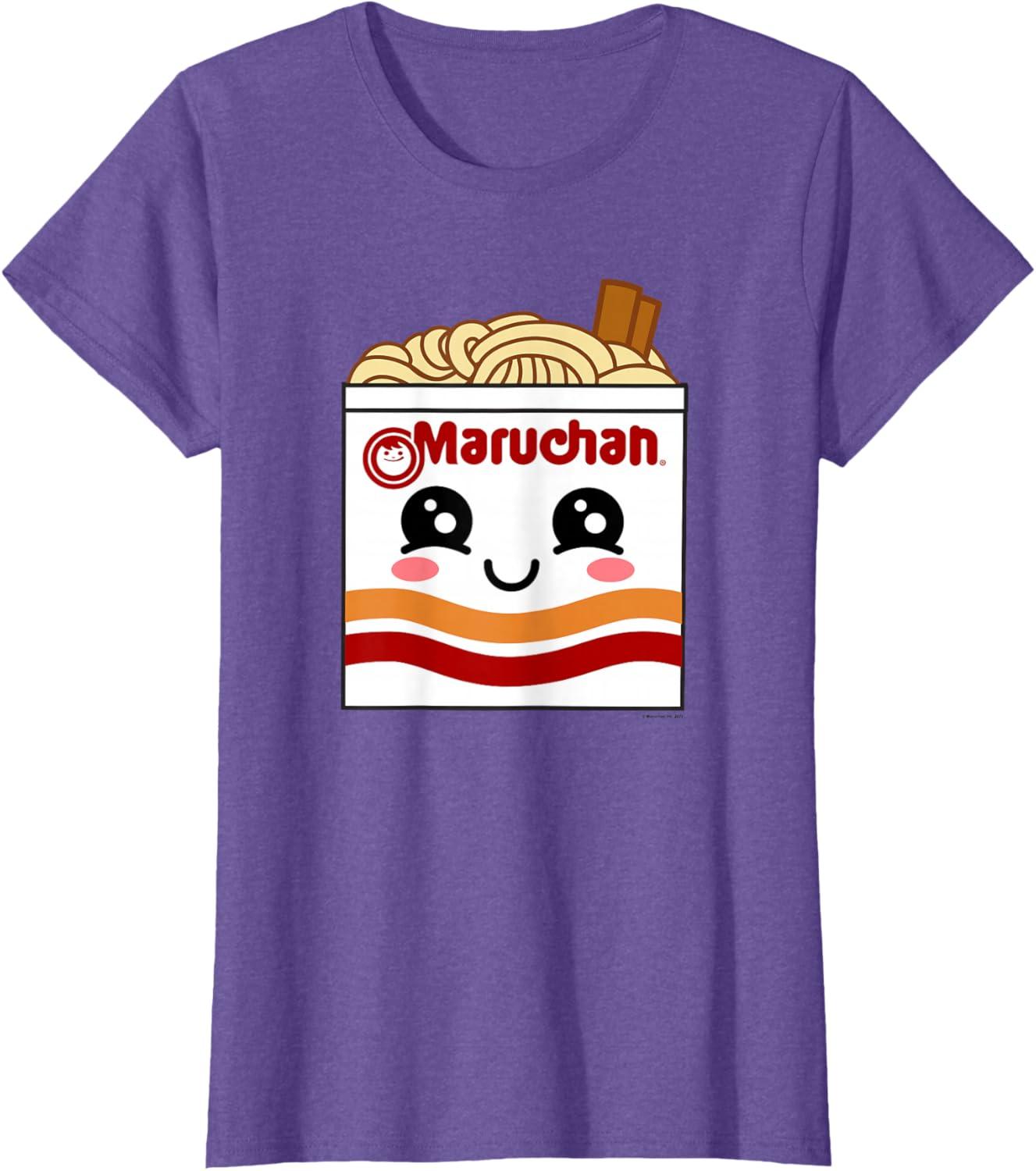 image:imageMaruchan Instant Lunch Kawaii Ramen Cup Logo TShirtPurple Heather
