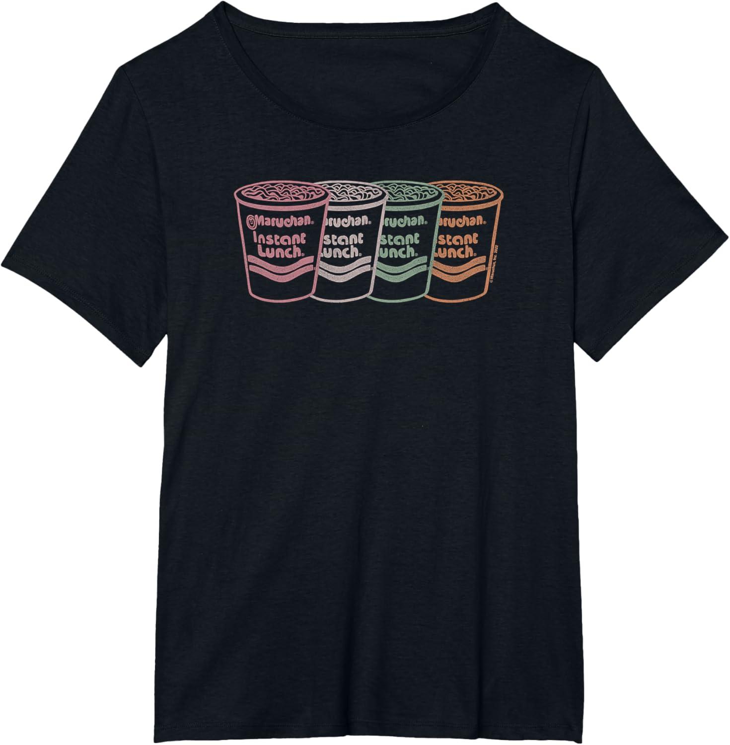 image:imageMaruchan Instant Lunch Multi Cups Colorful Line Art TShirtBlack