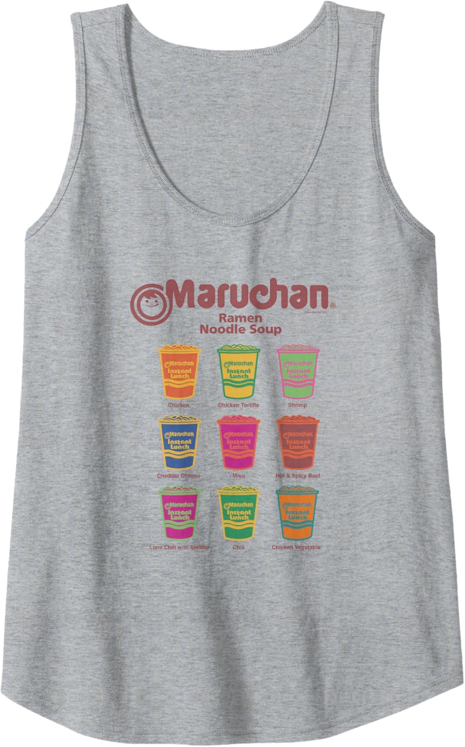 image:imageMaruchan Instant Lunch Noodle Cup Flavors Colour Pop Tank TopHeather Grey