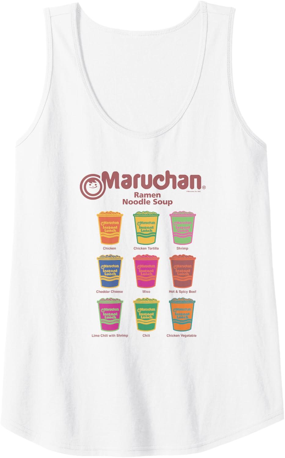 image:imageMaruchan Instant Lunch Noodle Cup Flavors Colour Pop Tank TopWhite