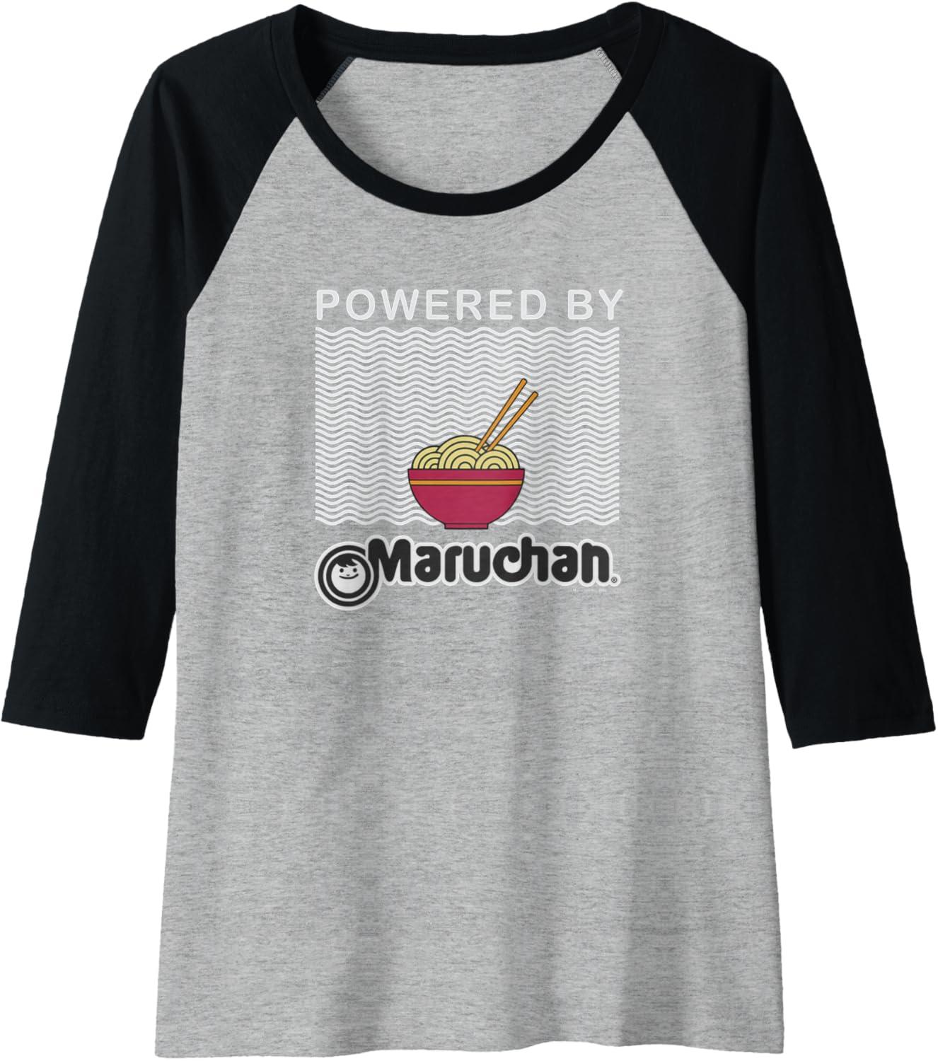 image:imageMaruchan Instant Lunch Noodle Powered By Maruchan Raglan Baseball TeeBlackAthletic Heather