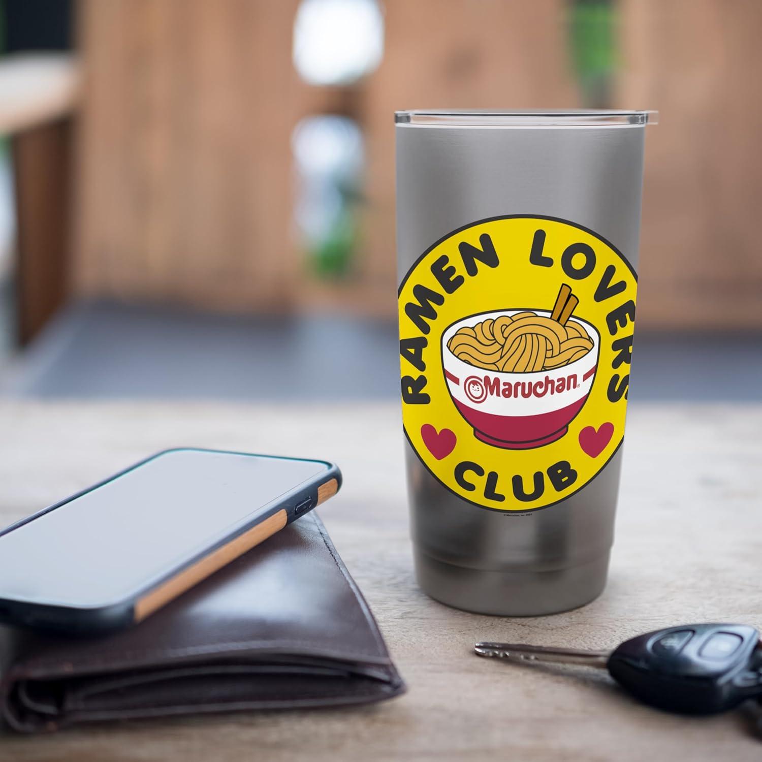 image:imageMaruchan Instant Lunch Ramen Lovers Club Bowl Logo Stainless Steel Insulated TumblerBrushed Steel