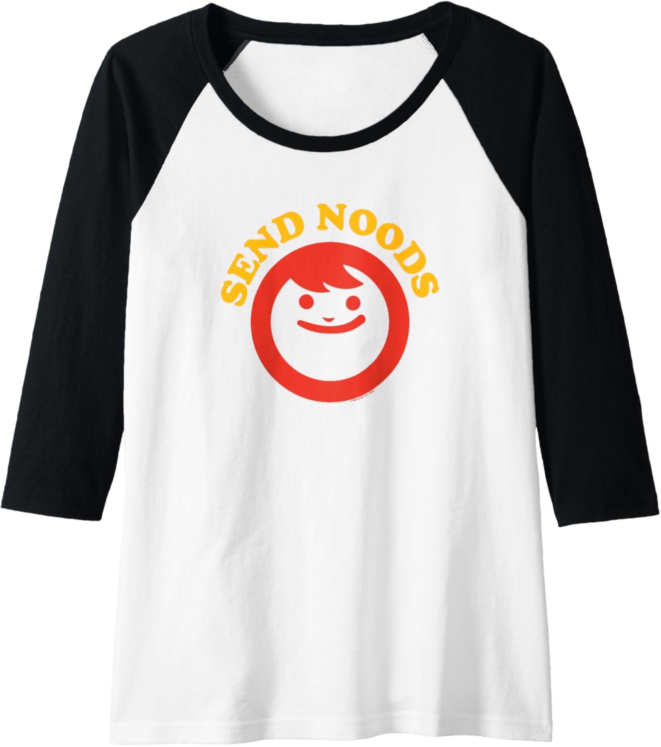 image:imageMaruchan Instant Lunch Send Noods Classic Logo Raglan Baseball TeeBlackWhite