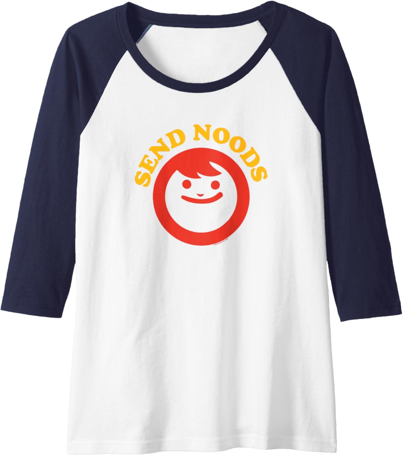 image:imageMaruchan Instant Lunch Send Noods Classic Logo Raglan Baseball TeeNavy BlueWhite