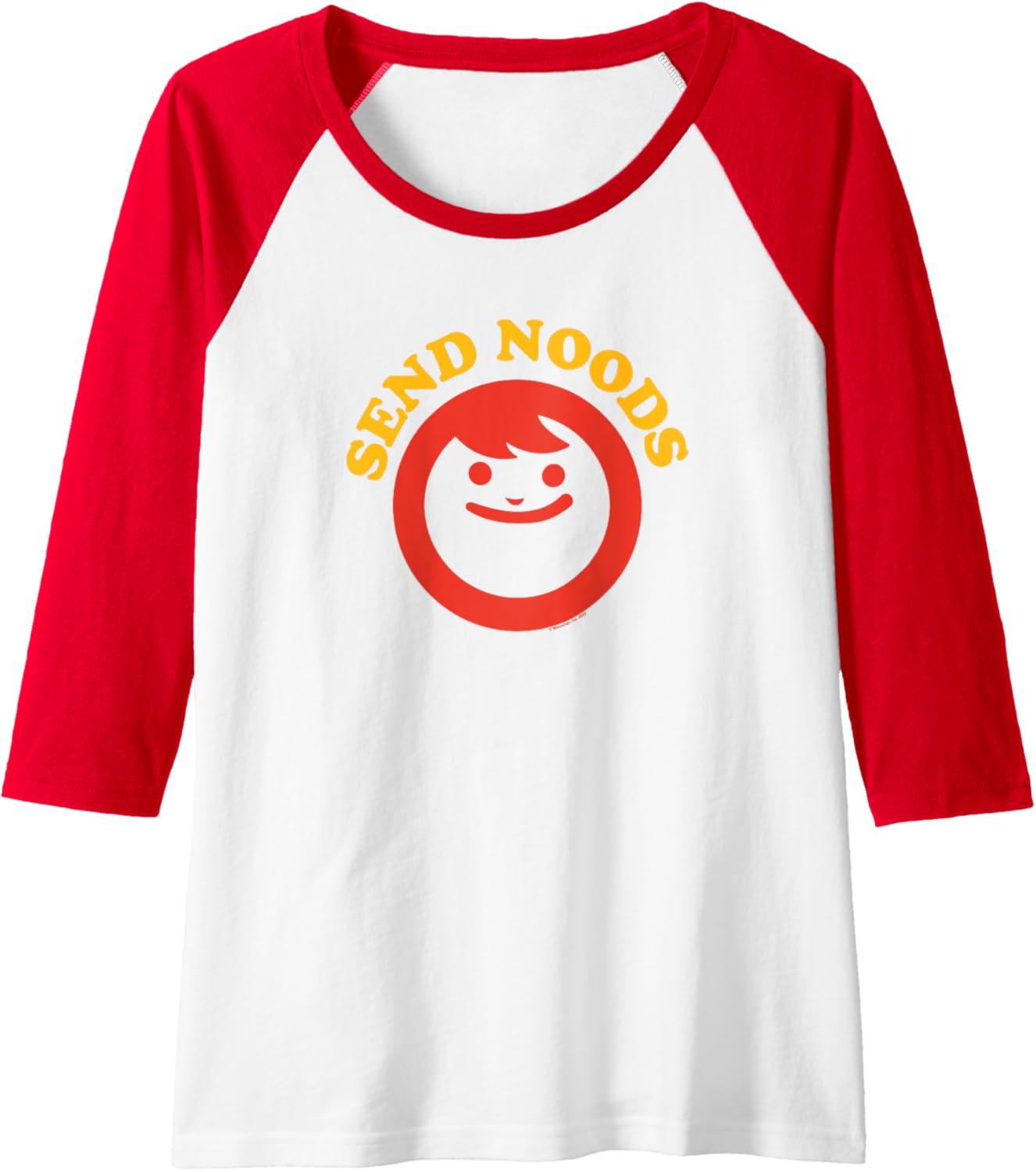 image:imageMaruchan Instant Lunch Send Noods Classic Logo Raglan Baseball TeeRedWhite