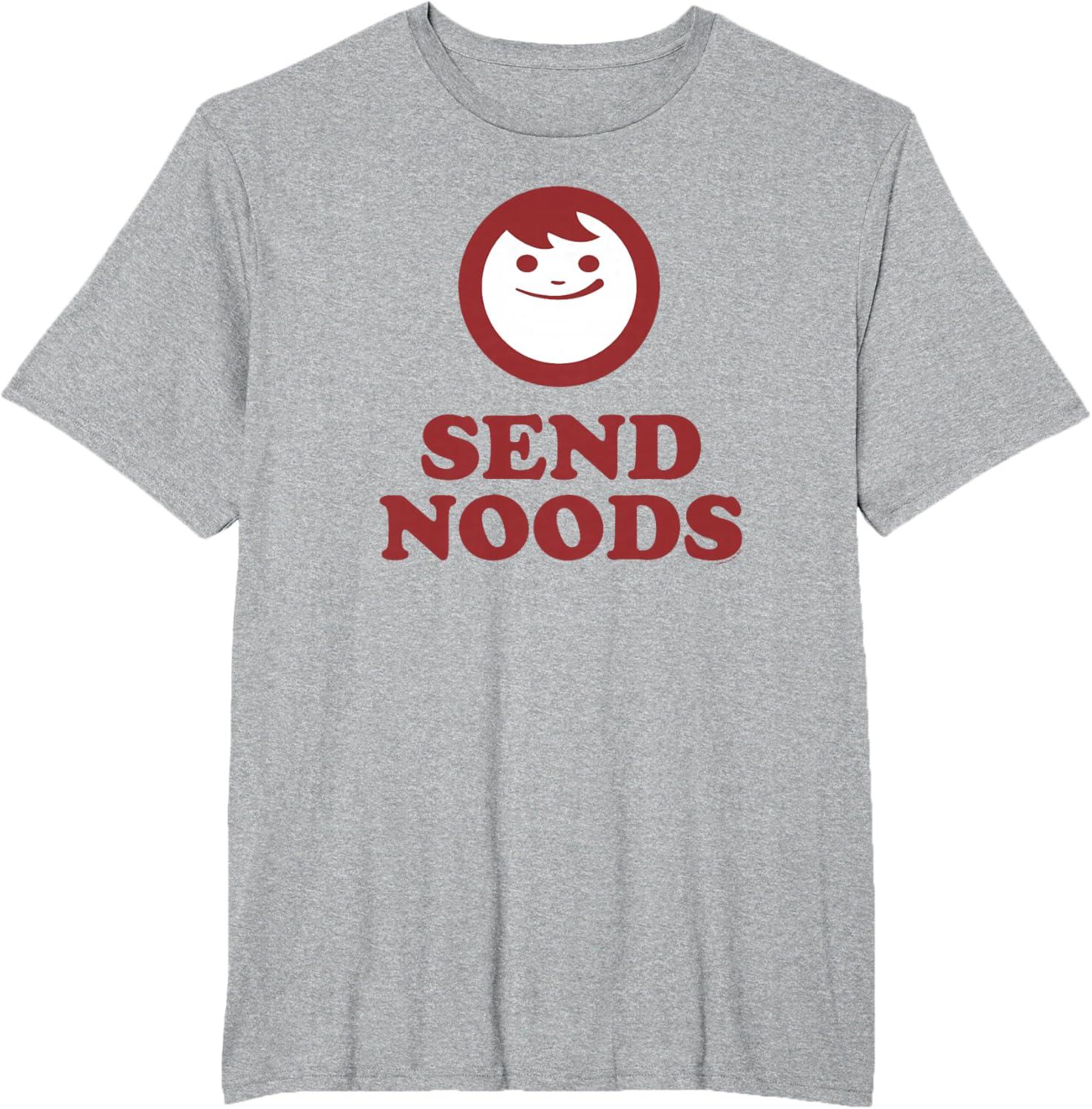 image:imageMaruchan Instant Lunch Send Noods Happy Face Logo TShirtHeather Grey