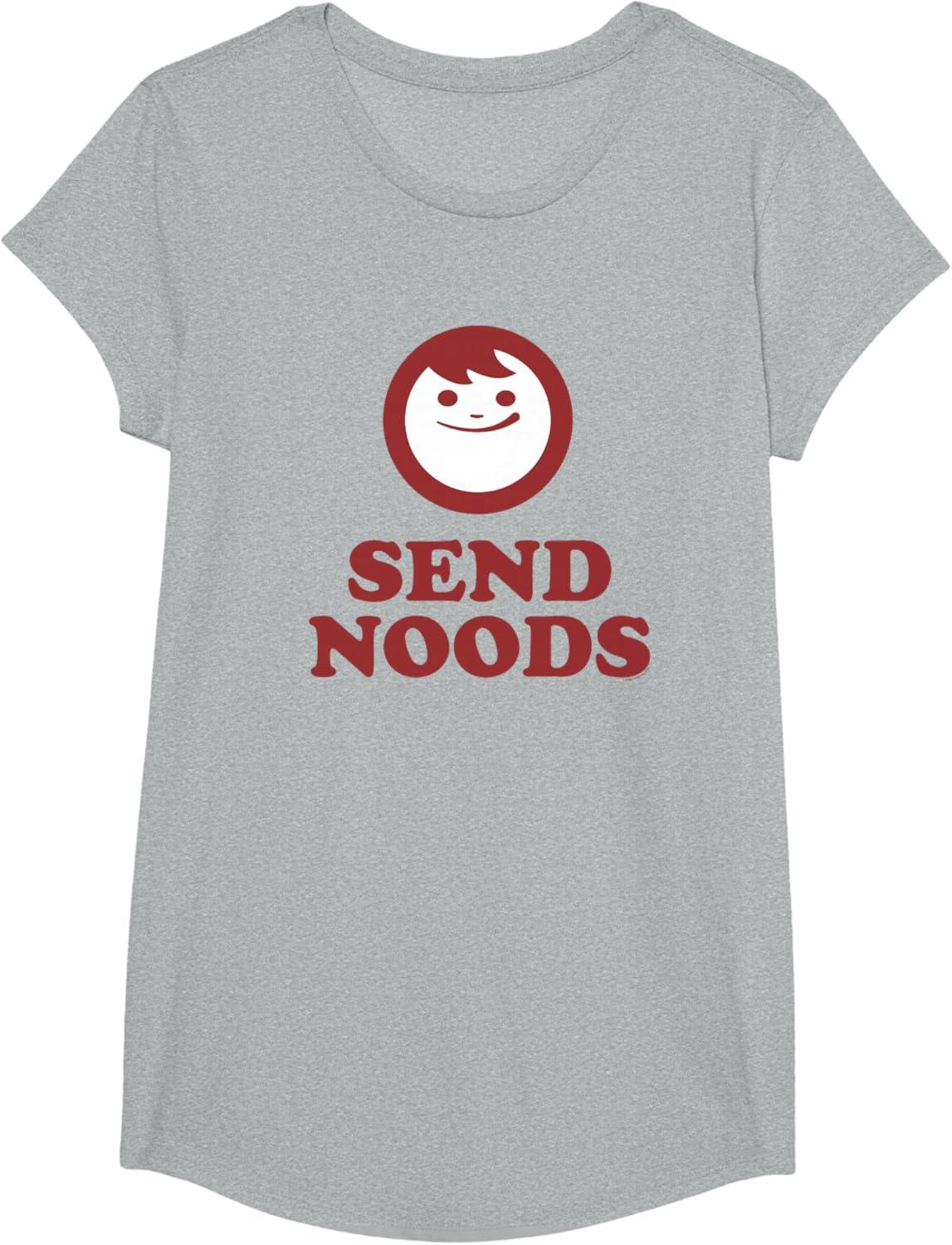 image:imageMaruchan Instant Lunch Send Noods Happy Face Logo TShirtHeather Grey