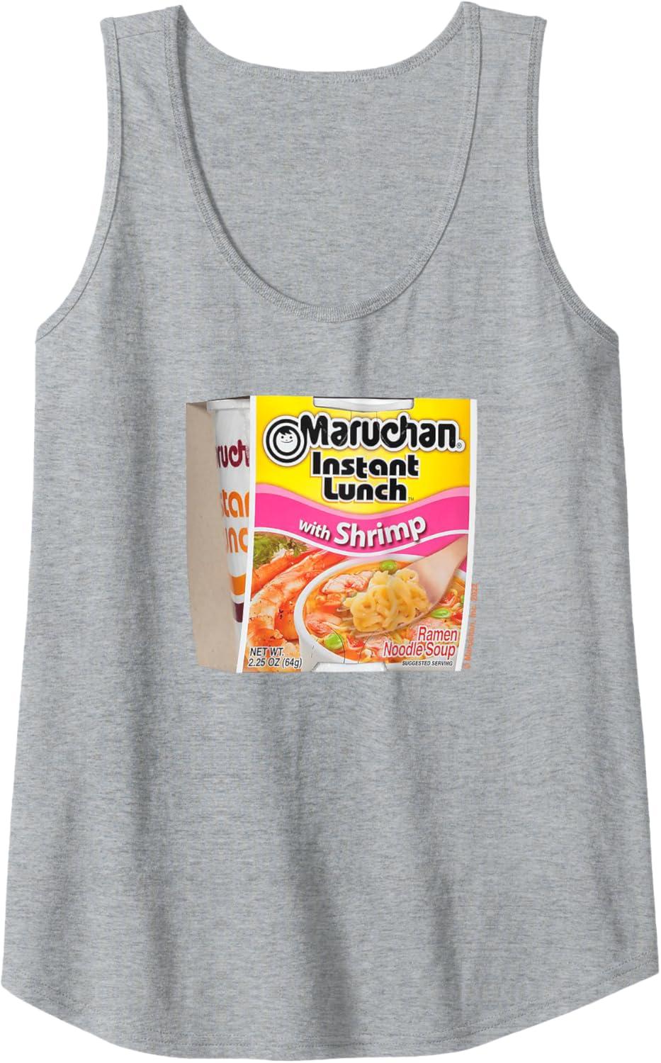 image:imageMaruchan Instant Lunch Shrimp Flavor Package Noodle Cup Tank TopHeather Grey