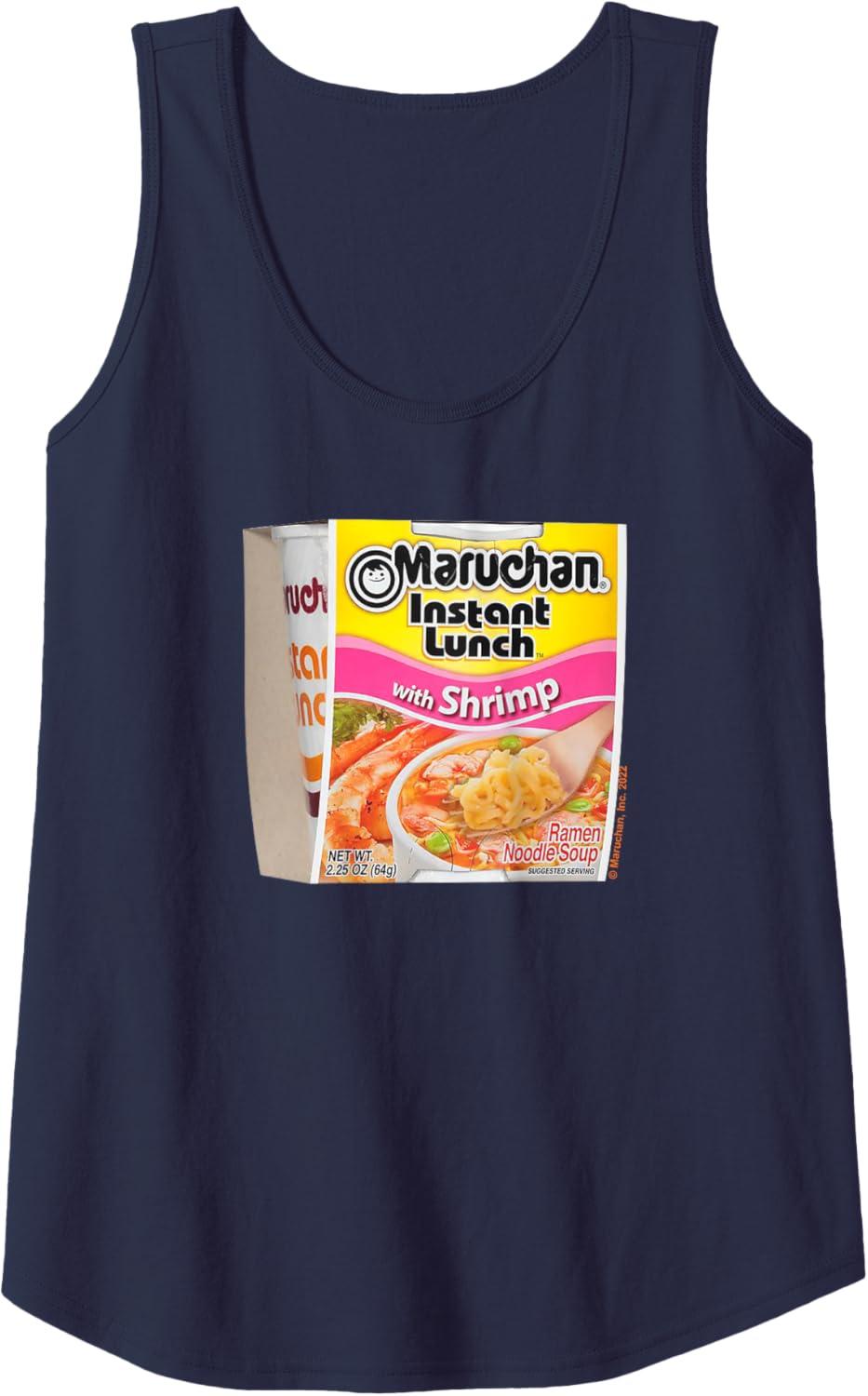 image:imageMaruchan Instant Lunch Shrimp Flavor Package Noodle Cup Tank TopNavy Blue