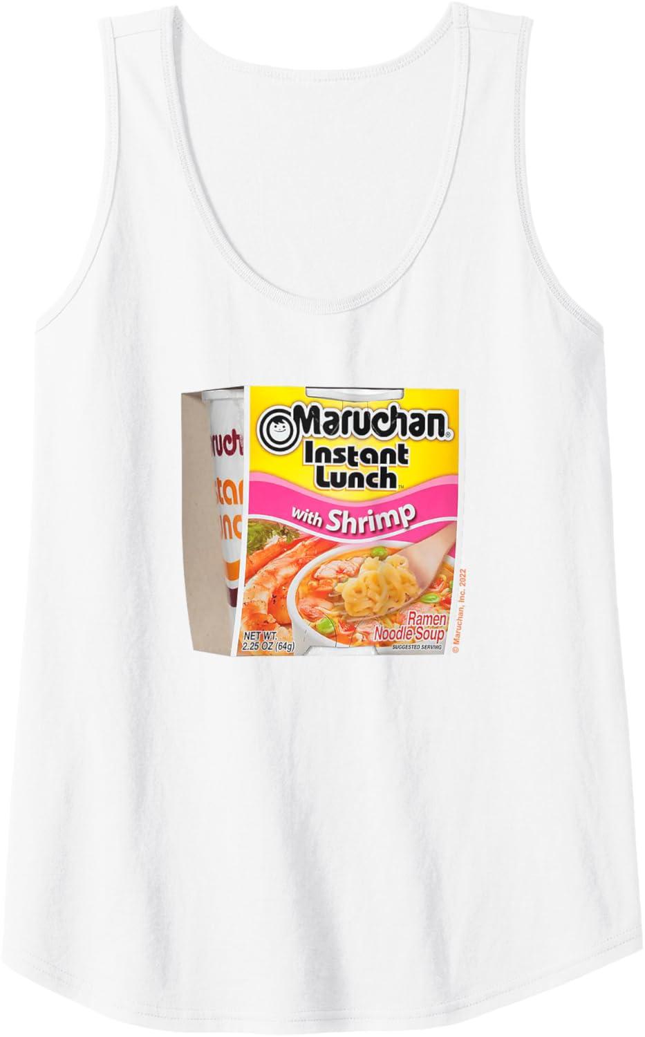 image:imageMaruchan Instant Lunch Shrimp Flavor Package Noodle Cup Tank TopWhite