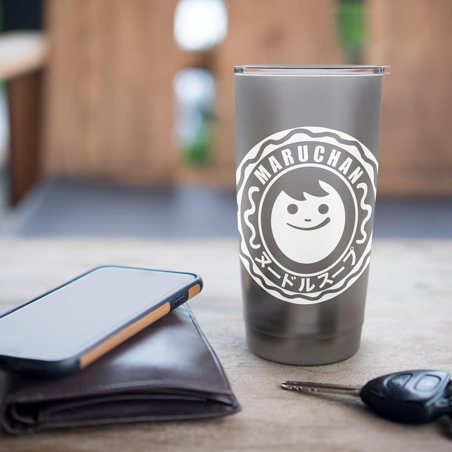 image:imageMaruchan Instant Lunch Soup Circular Official Logo Stainless Steel Insulated TumblerBrushed Steel