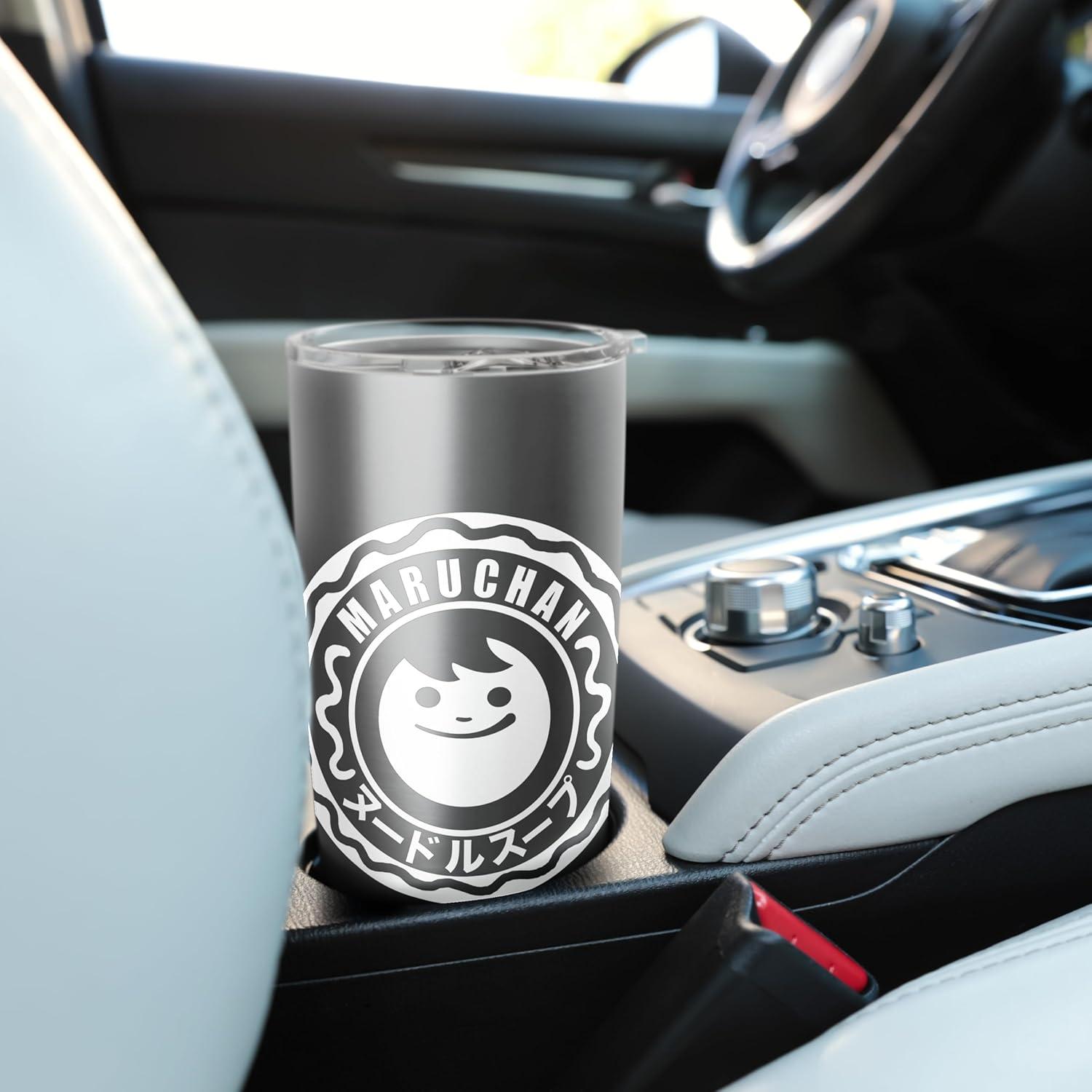 image:imageMaruchan Instant Lunch Soup Circular Official Logo Stainless Steel Insulated TumblerBrushed Steel