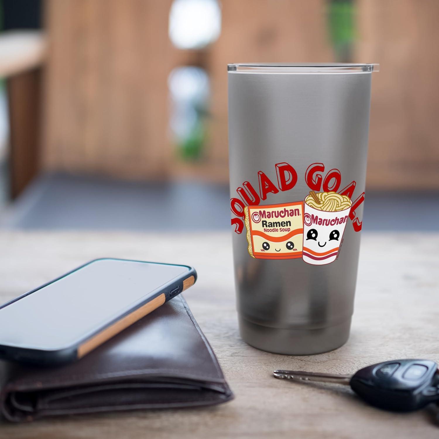 image:imageMaruchan Instant Lunch Squad Goals Noodle Friendship Kawaii Stainless Steel Insulated TumblerBrushed Steel