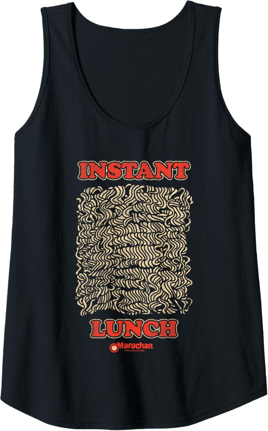 image:imageMaruchan Instant Lunch Uncooked Pasta Distressed Portrait Tank TopBlack