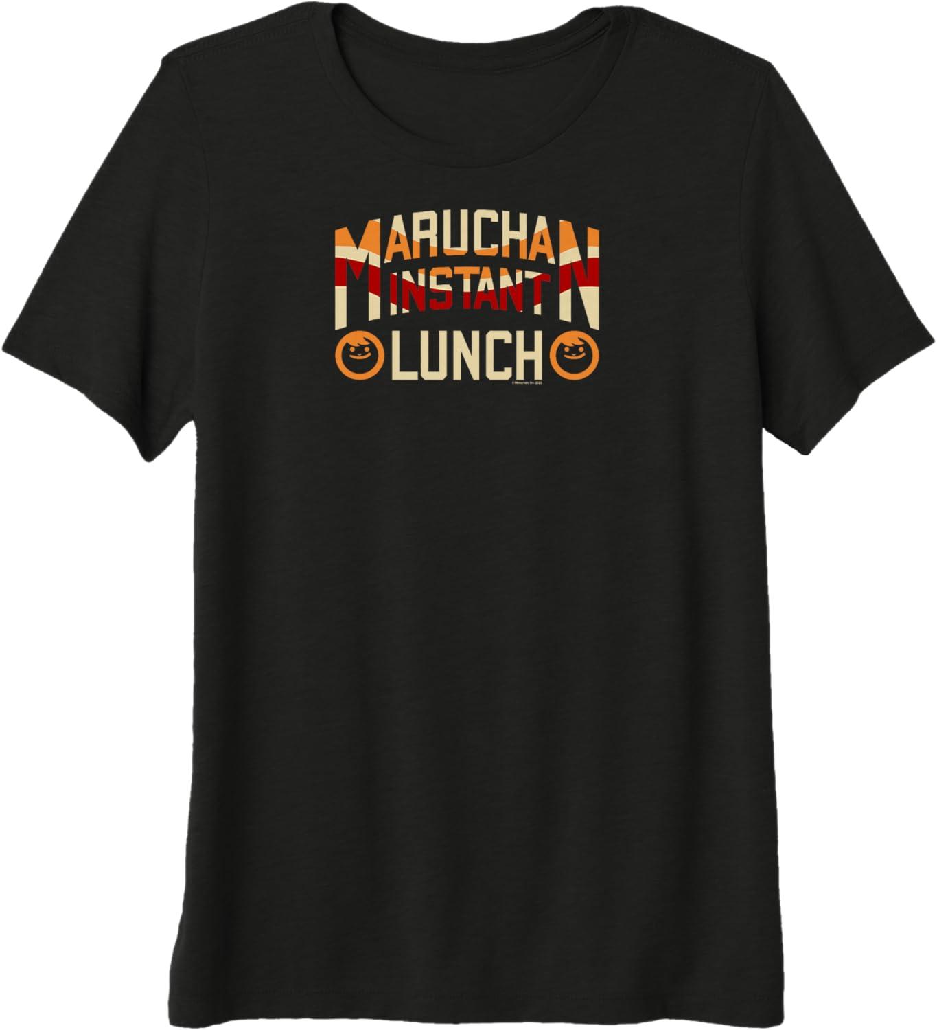 image:imageMaruchan Instant Lunch Varsity Style Font Logo Premium TShirtBlack