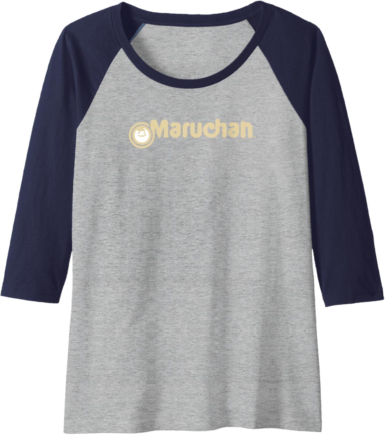image:imageMaruchan Instant Lunch Vintage Classic Logo Raglan Baseball TeeNavy BlueAthletic Heather