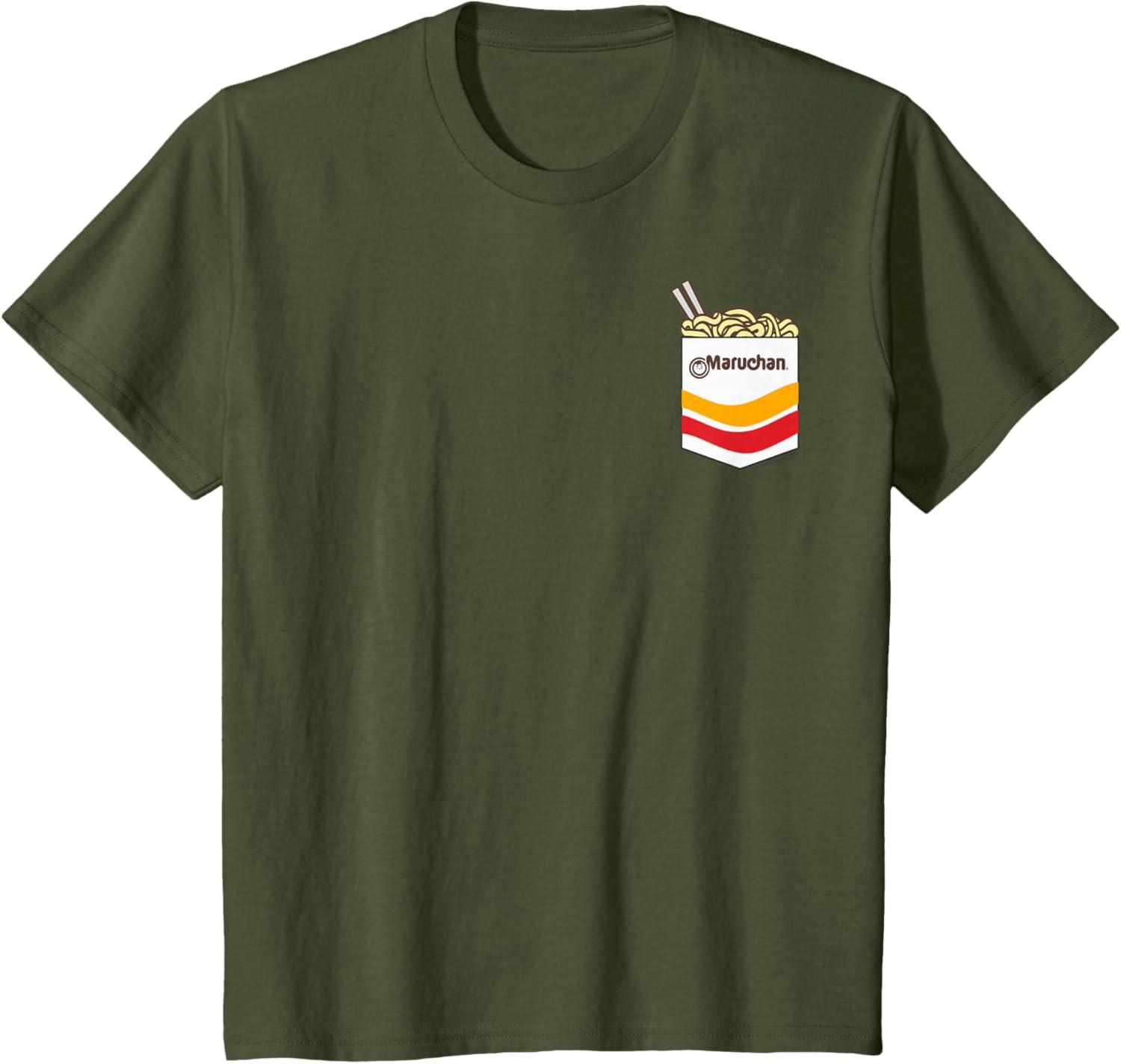 image:imageMaruchan Instant Noodles Faux Pocket Logo TShirtOlive Green