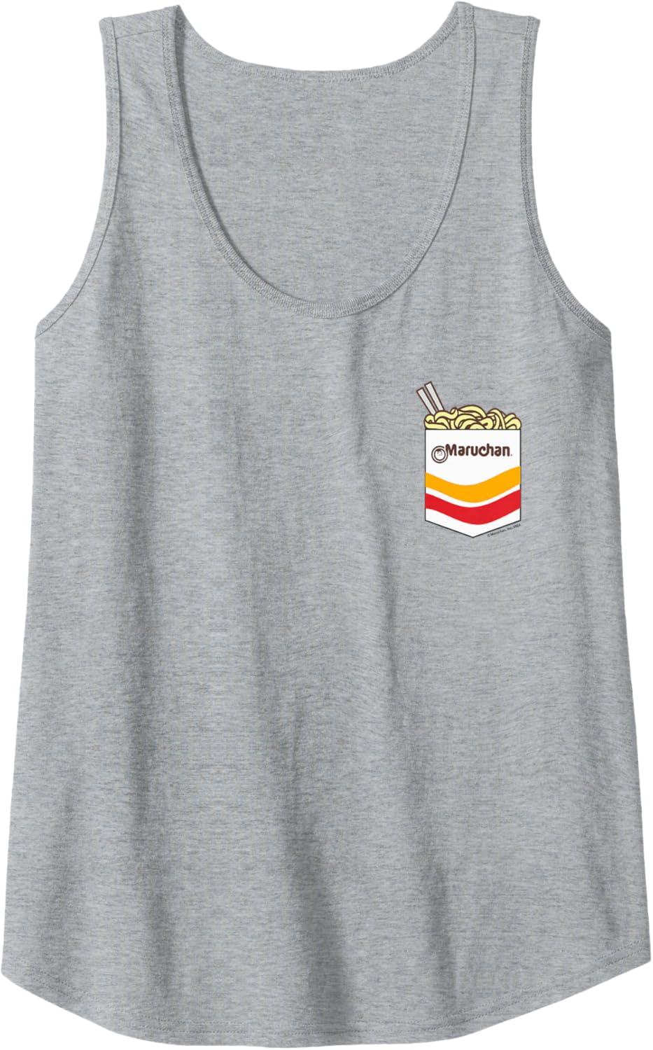 image:imageMaruchan Instant Noodles Faux Pocket Logo Tank TopHeather Grey