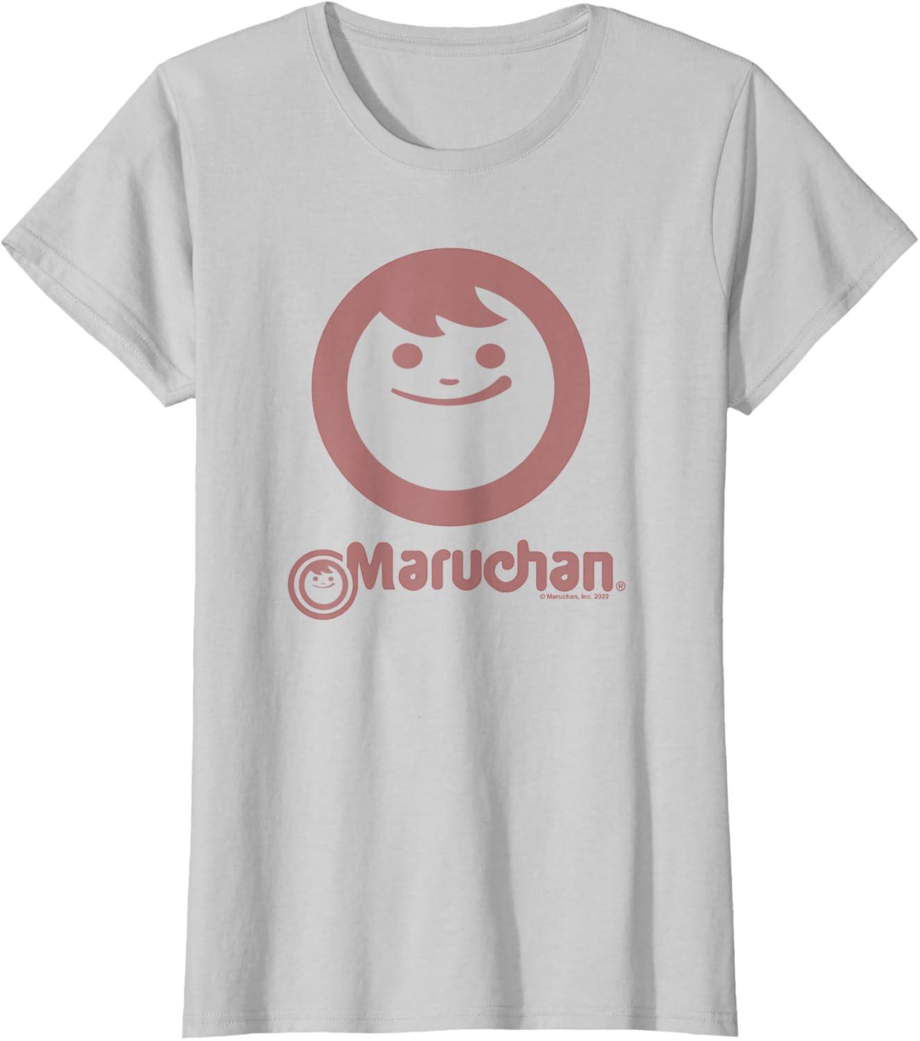 image:imageMaruchan Instant Smile Big Face Logo TShirtSilver Grey