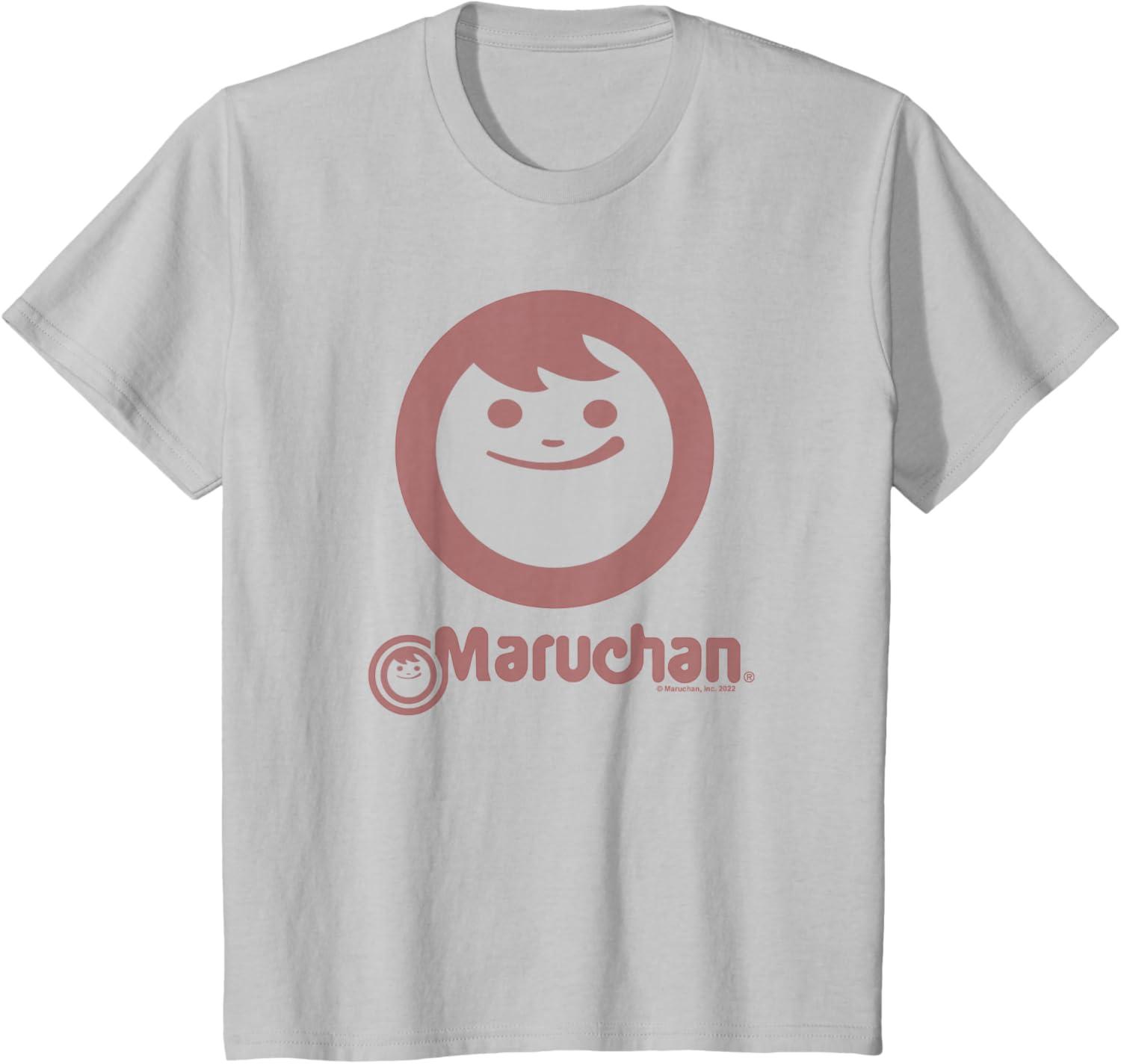 image:imageMaruchan Instant Smile Big Face Logo TShirtSilver Grey