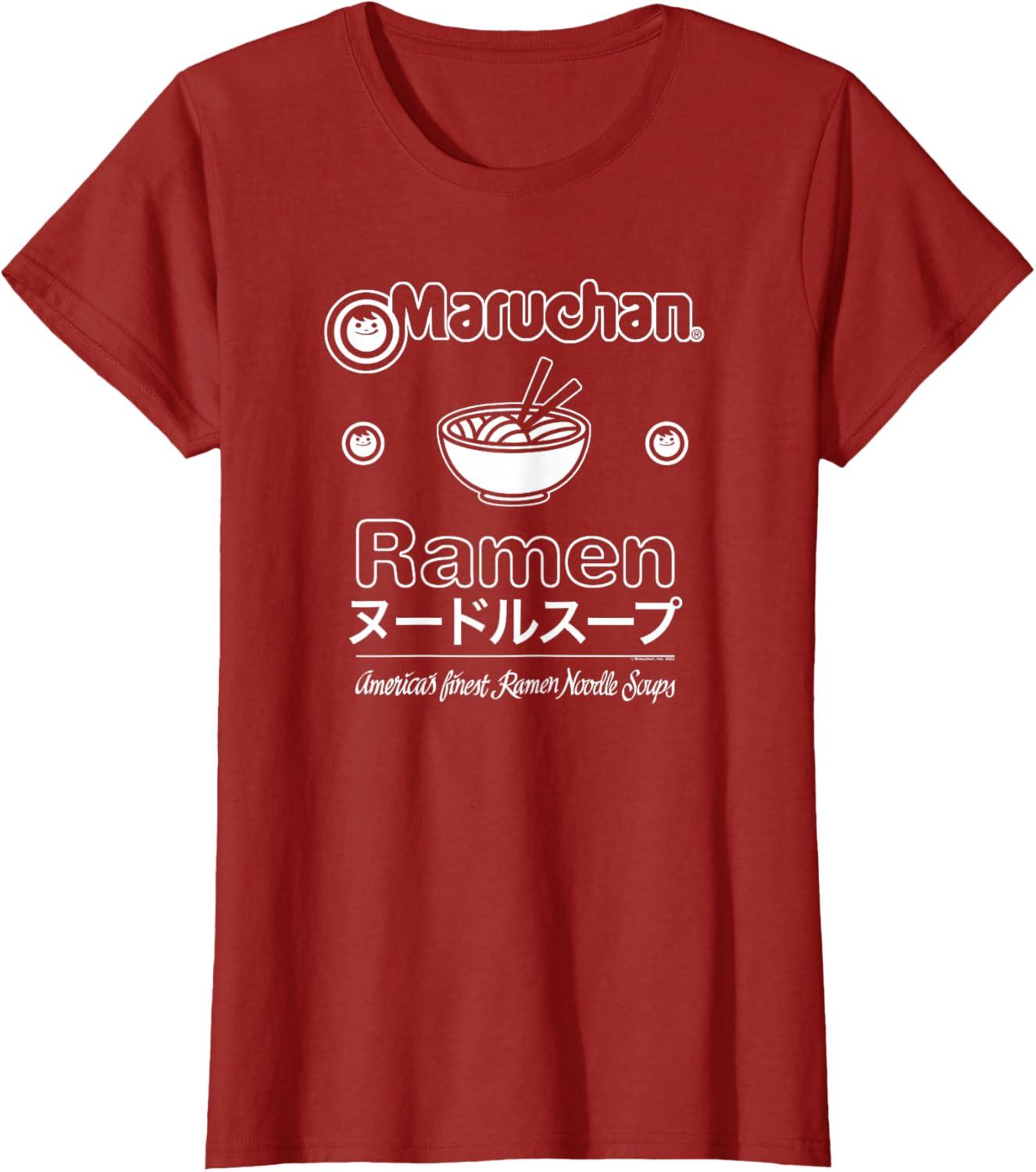 image:imageMaruchan Katakana Americans Finest Ramen Noodle Soup TShirtCranberry Red