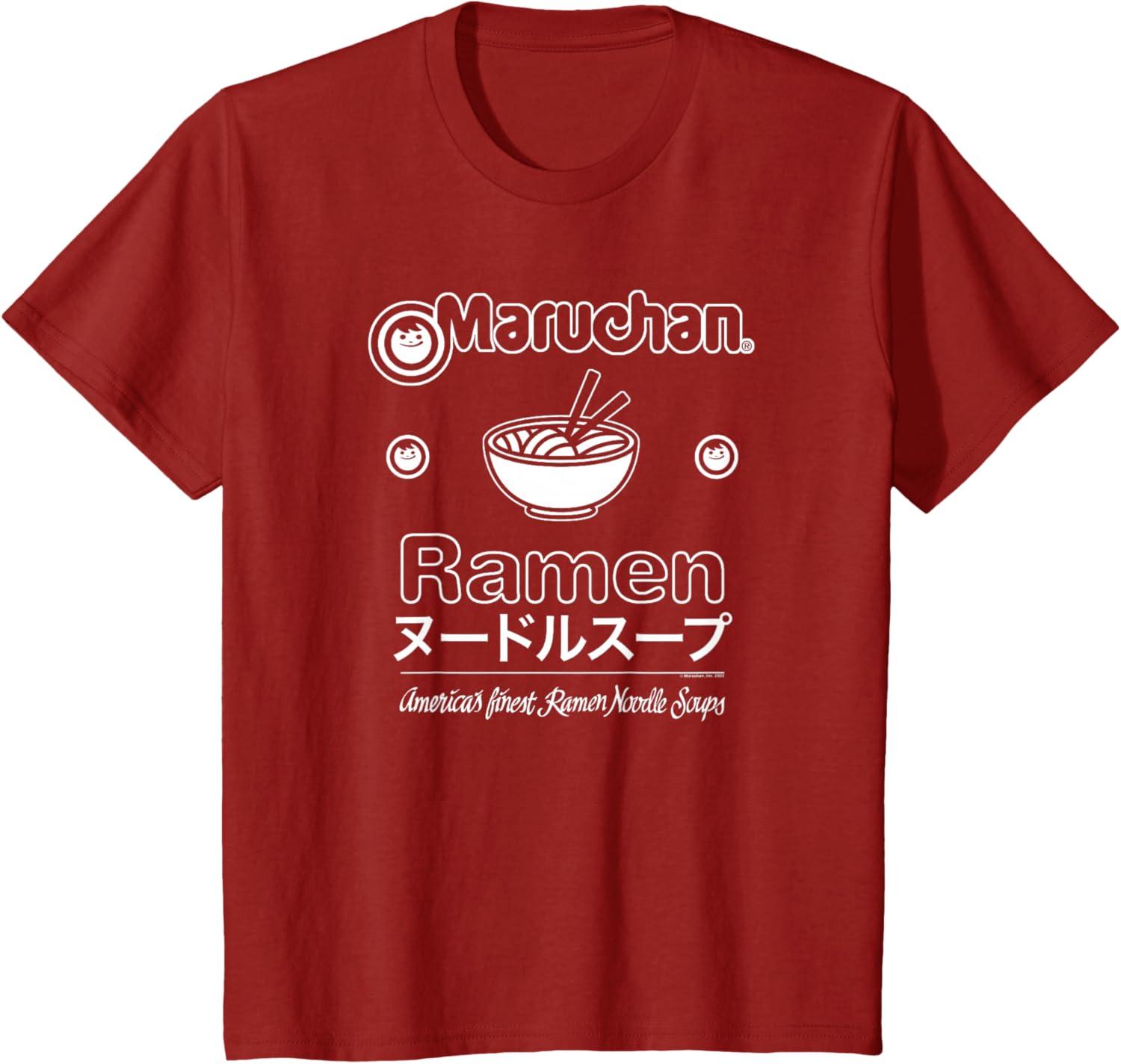 image:imageMaruchan Katakana Americans Finest Ramen Noodle Soup TShirtCranberry Red