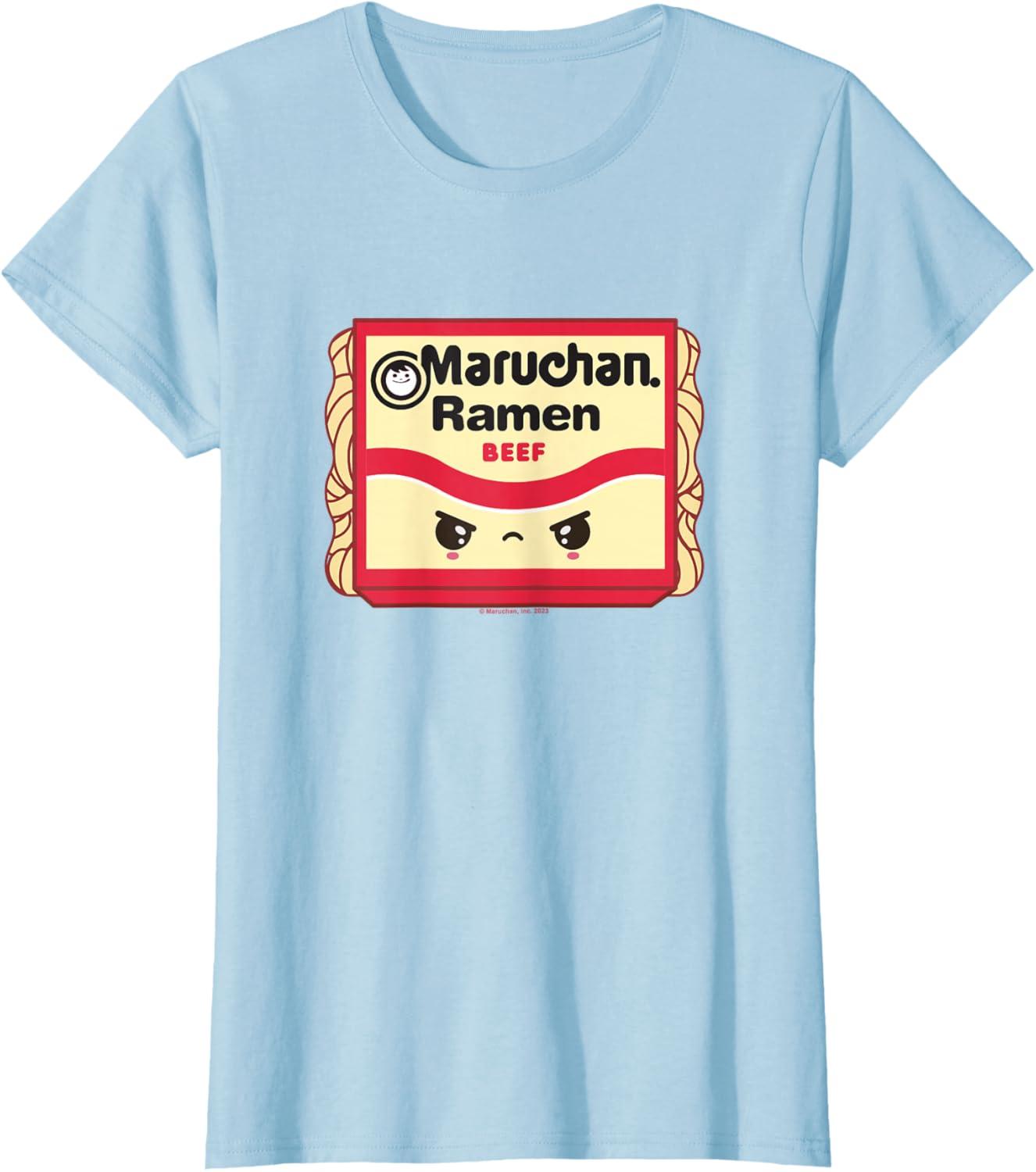 image:imageMaruchan Ramen Beef Flavor Angry Kawaii Package TShirtBaby Blue
