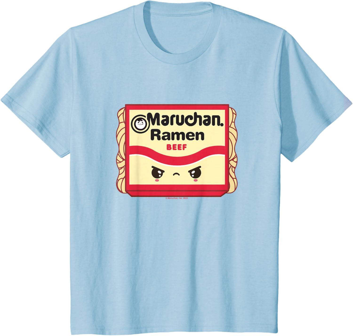 image:imageMaruchan Ramen Beef Flavor Angry Kawaii Package TShirtBaby Blue