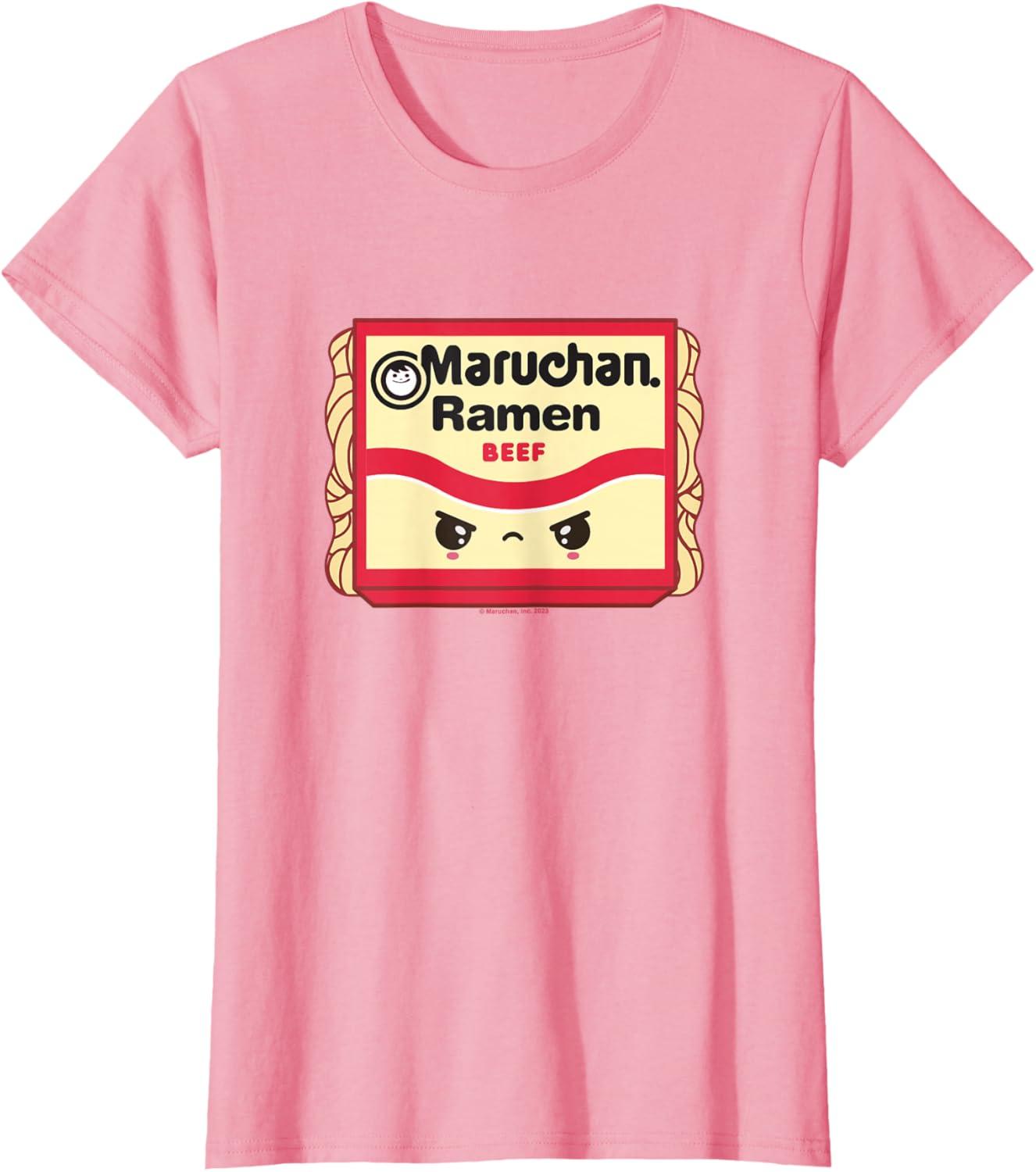 image:imageMaruchan Ramen Beef Flavor Angry Kawaii Package TShirtPink