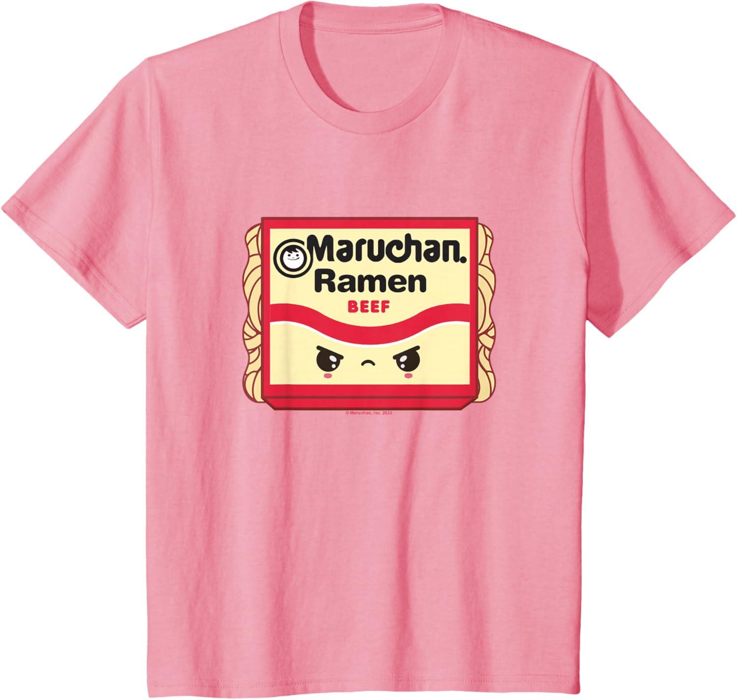image:imageMaruchan Ramen Beef Flavor Angry Kawaii Package TShirtPink
