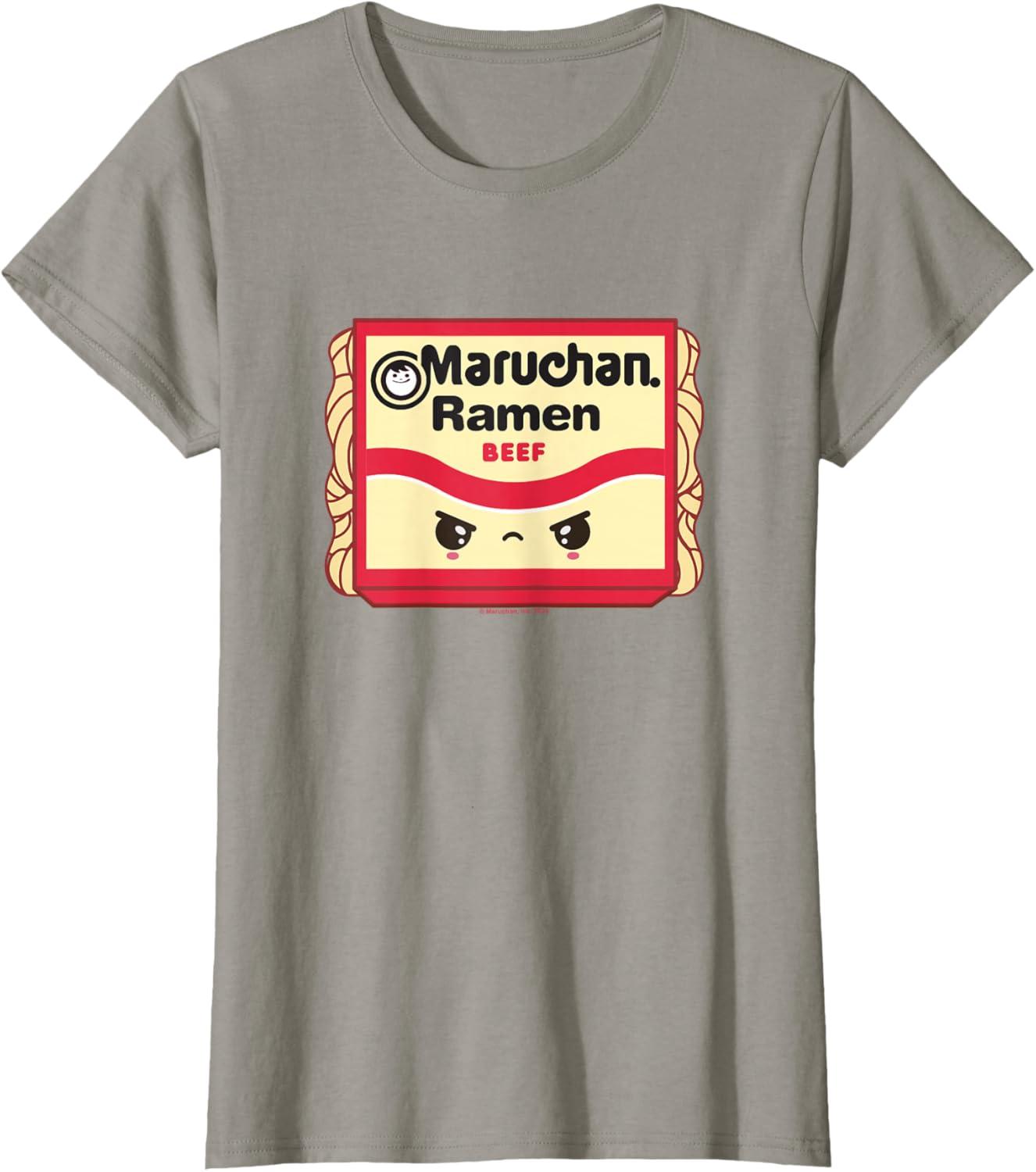image:imageMaruchan Ramen Beef Flavor Angry Kawaii Package TShirtSlate Grey