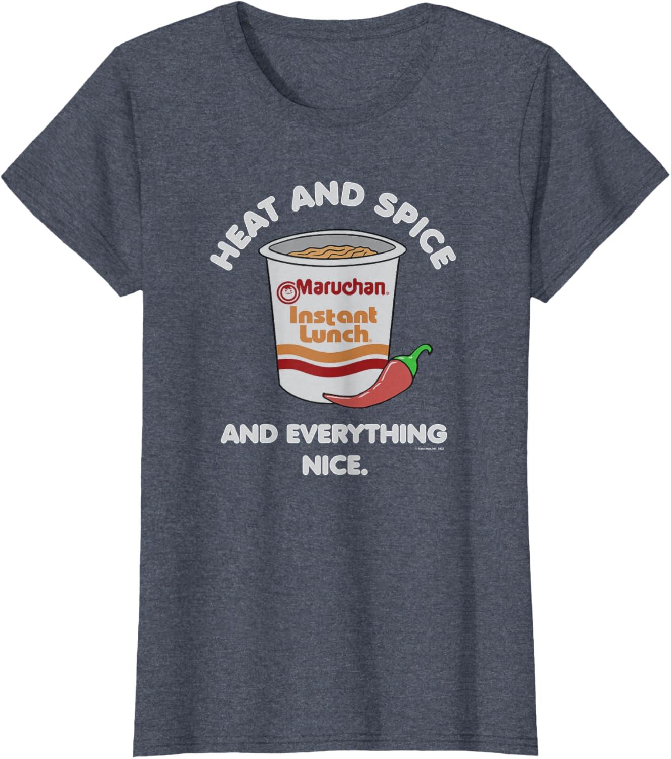 image:imageMaruchan Ramen Cup Heat And Spice Food Quote TShirtHeather Blue