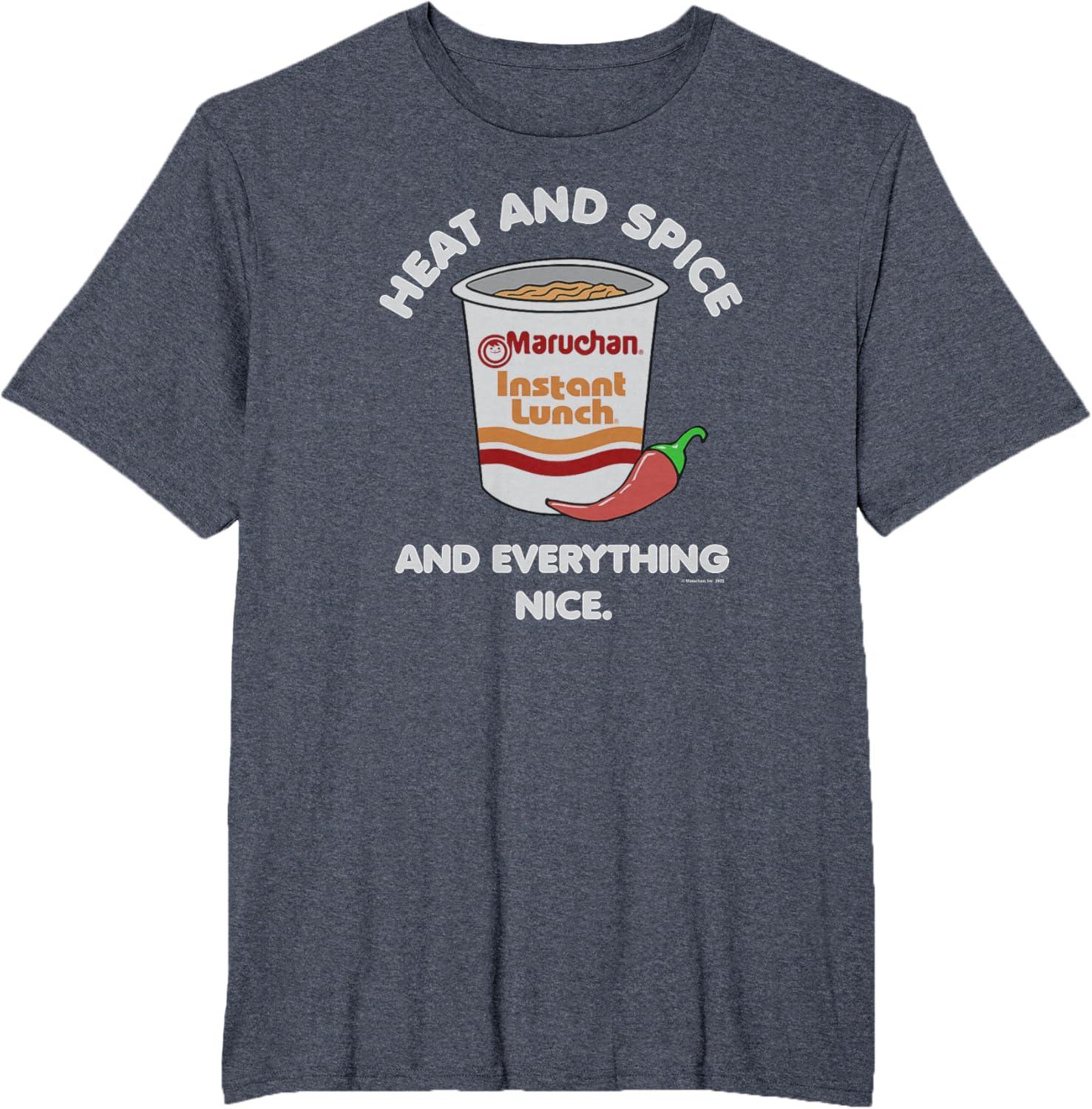 image:imageMaruchan Ramen Cup Heat And Spice Food Quote TShirtHeather Blue