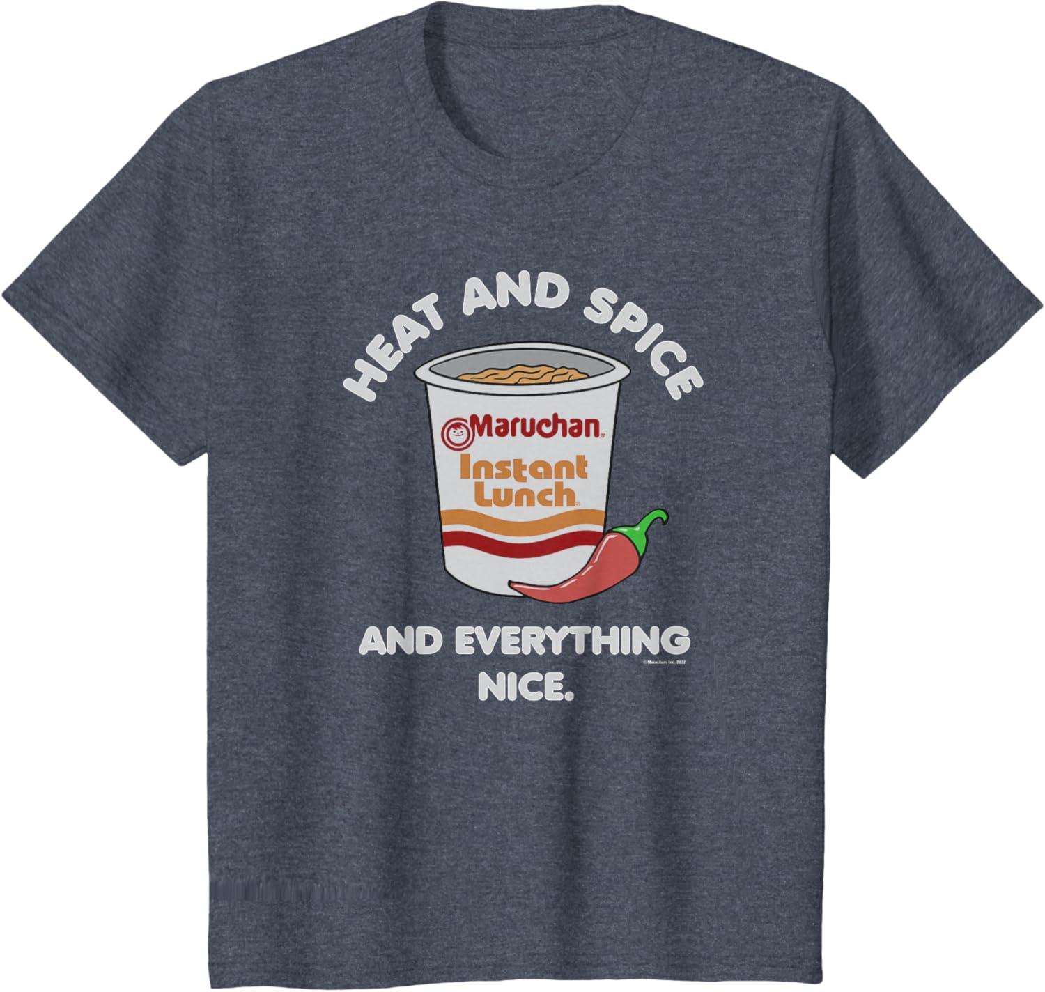 image:imageMaruchan Ramen Cup Heat And Spice Food Quote TShirtHeather Blue