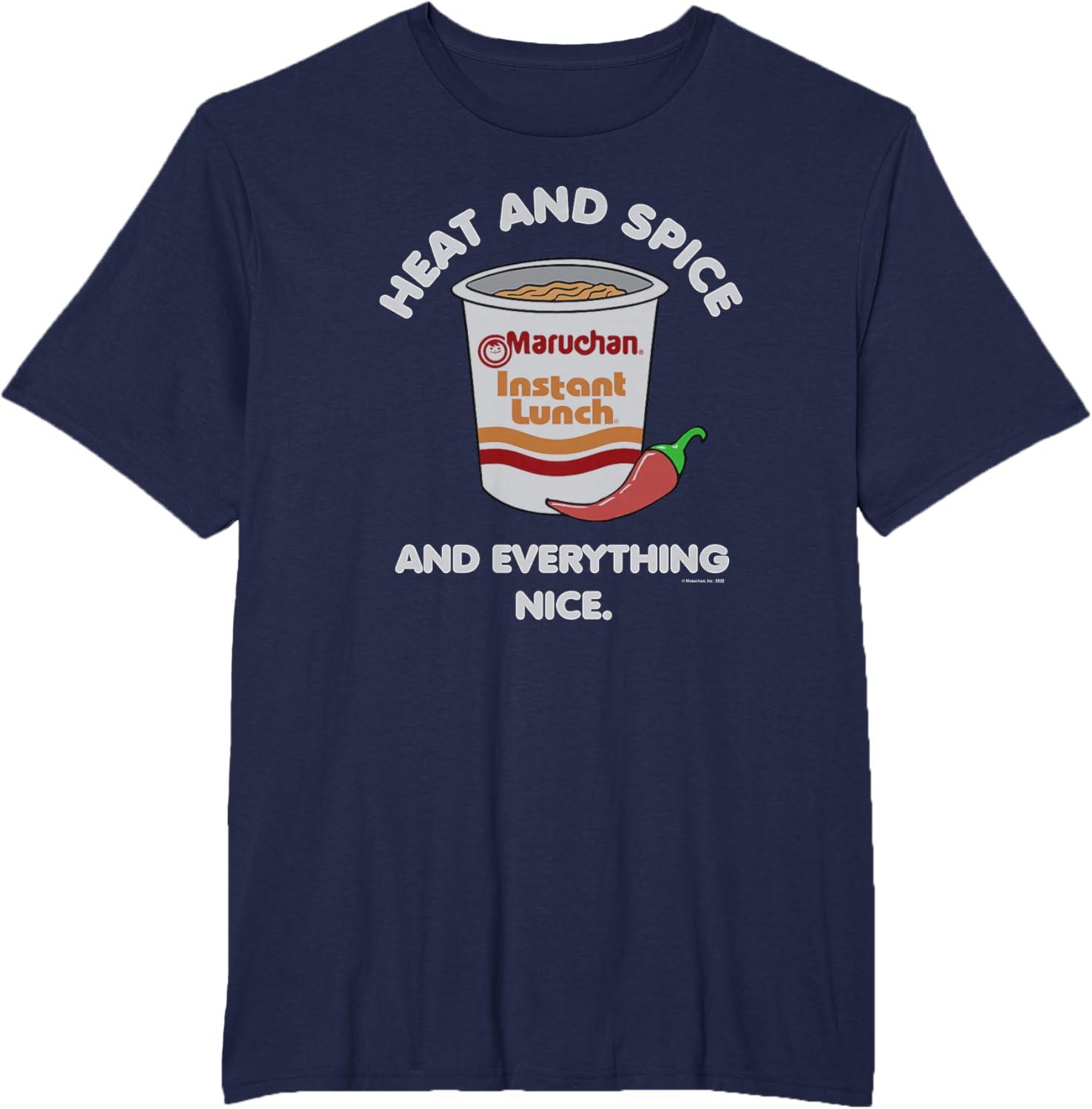 image:imageMaruchan Ramen Cup Heat And Spice Food Quote TShirtNavy Blue
