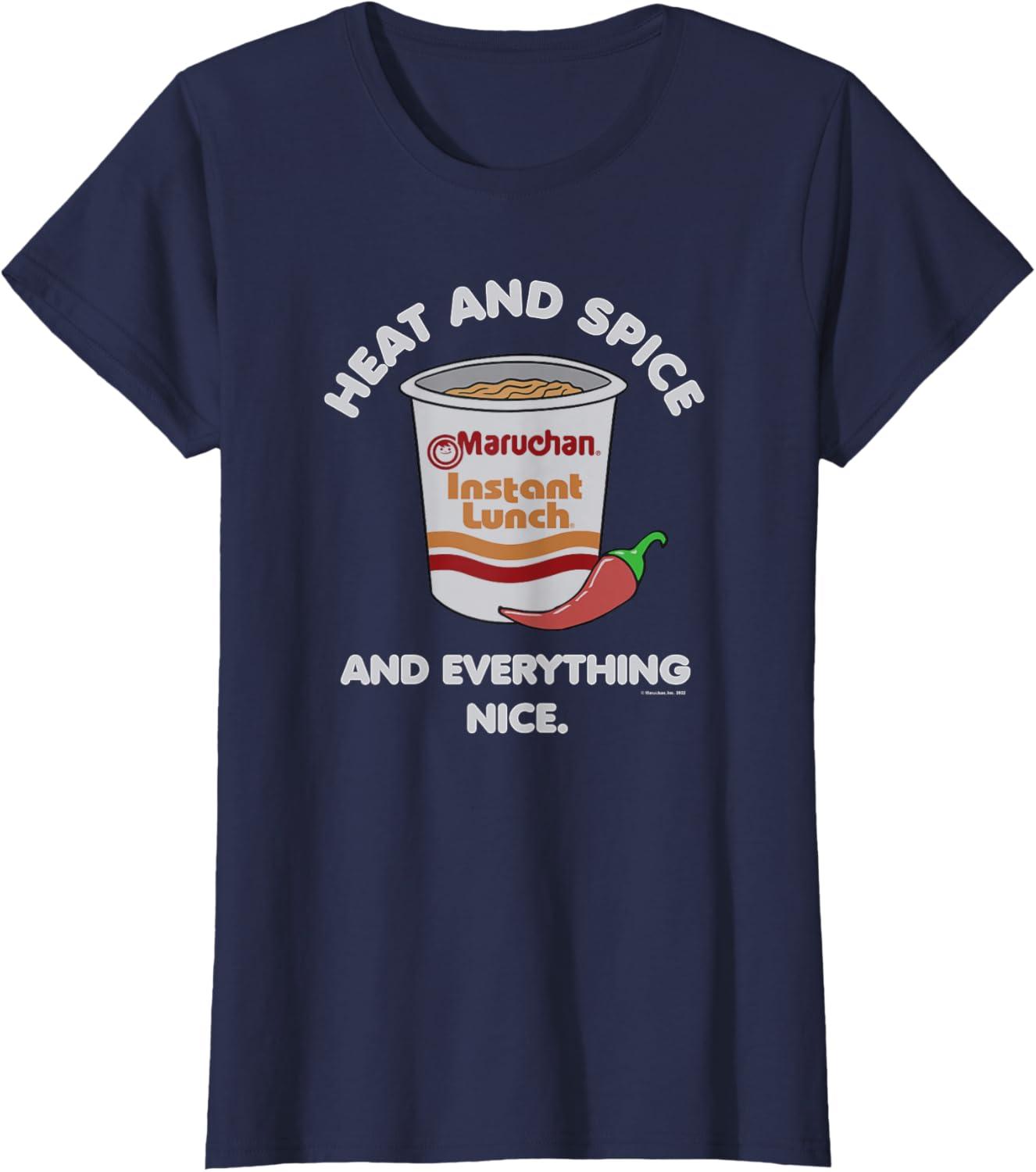 image:imageMaruchan Ramen Cup Heat And Spice Food Quote TShirtNavy Blue