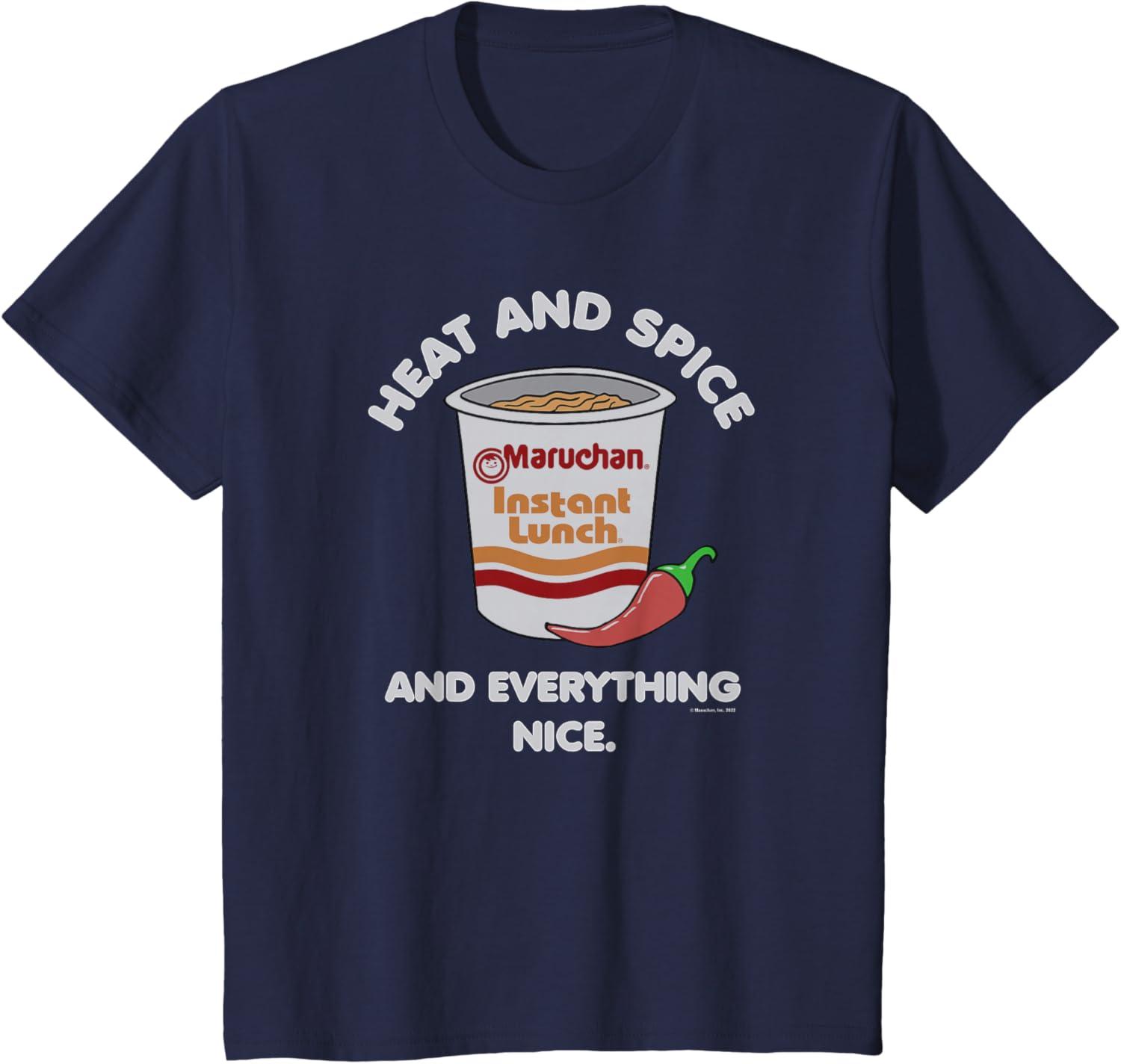 image:imageMaruchan Ramen Cup Heat And Spice Food Quote TShirtNavy Blue