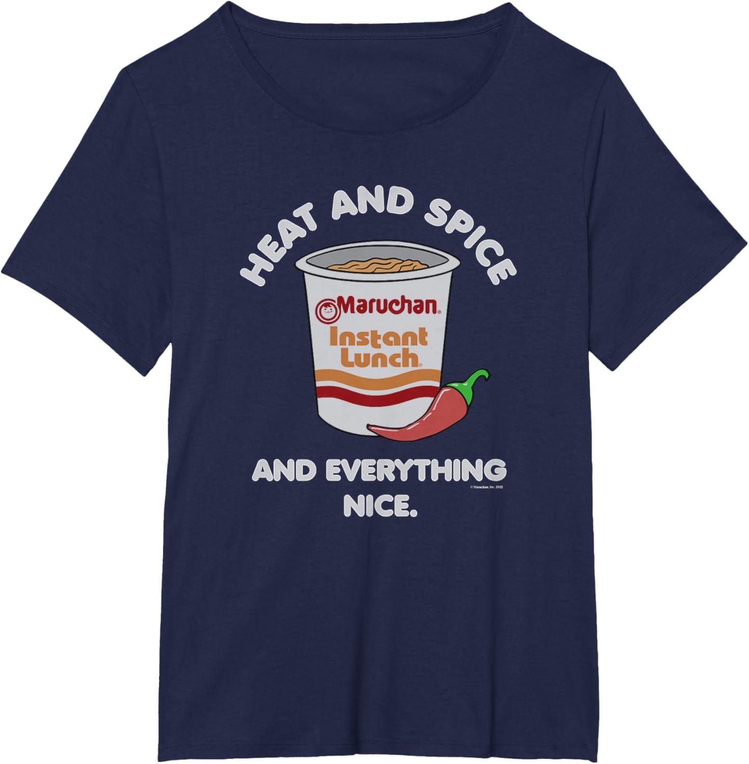 image:imageMaruchan Ramen Cup Heat And Spice Food Quote TShirtNavy Blue