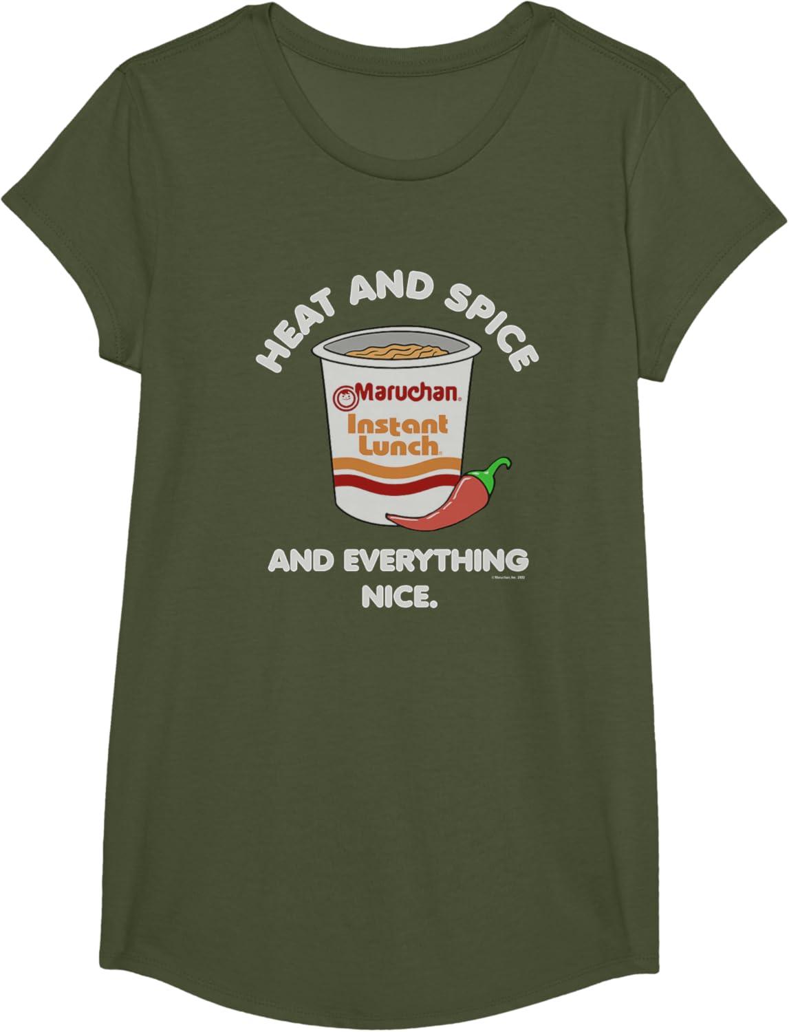 image:imageMaruchan Ramen Cup Heat And Spice Food Quote TShirtOlive Green