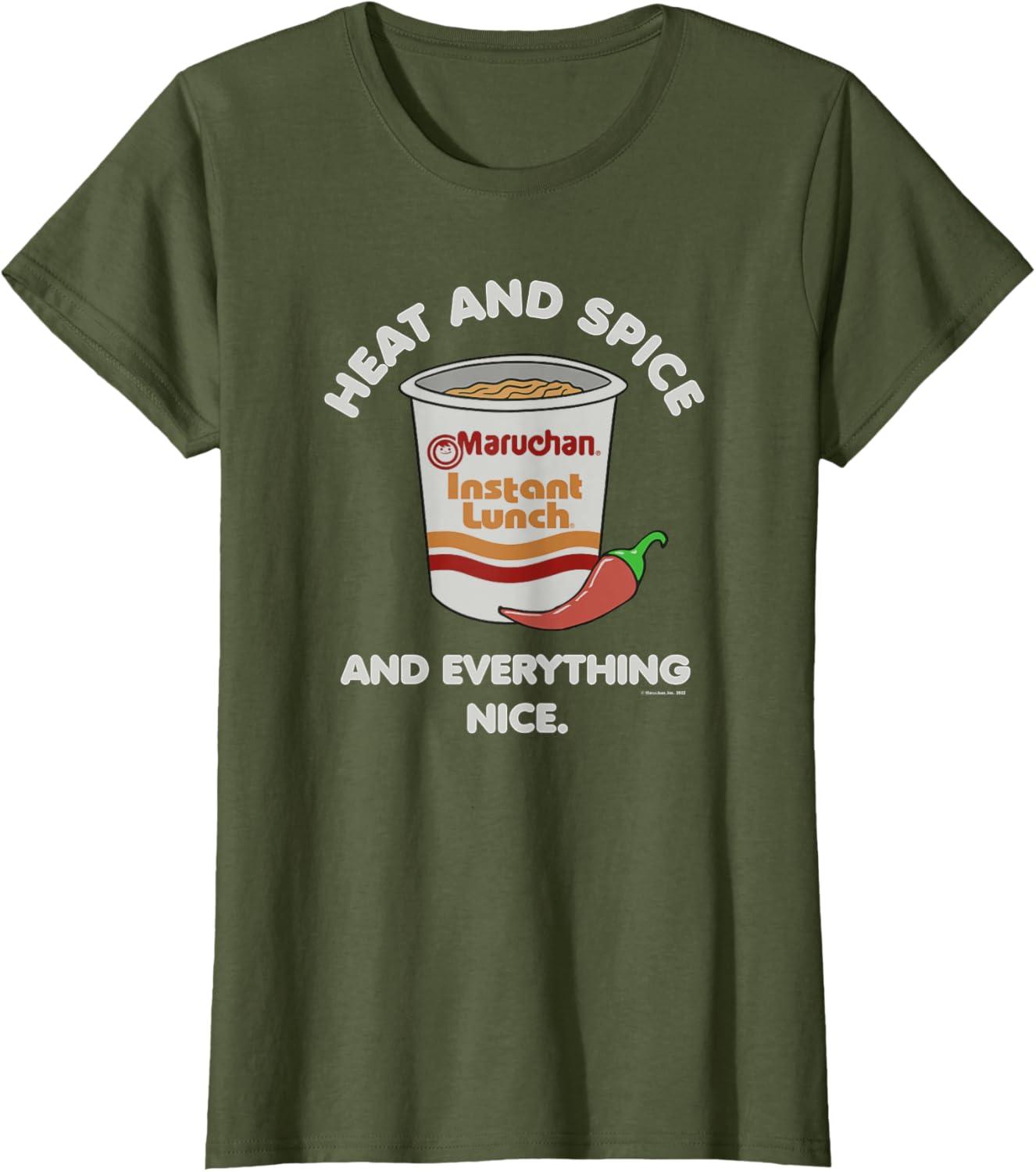 image:imageMaruchan Ramen Cup Heat And Spice Food Quote TShirtOlive Green