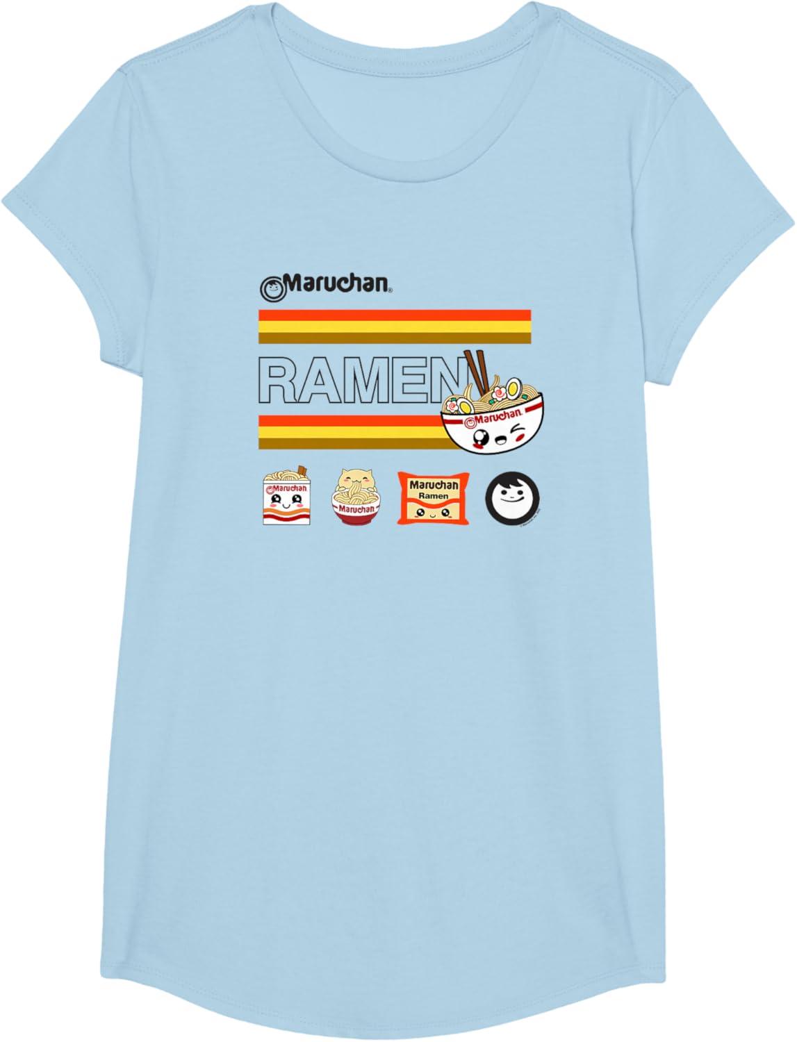 image:imageMaruchan Ramen Cute Anime Faces Logo TShirtBaby Blue