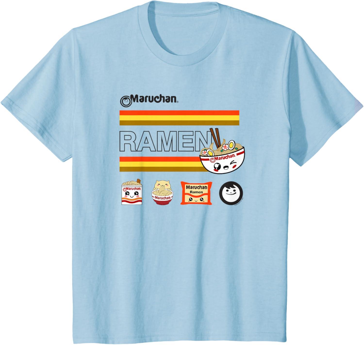 image:imageMaruchan Ramen Cute Anime Faces Logo TShirtBaby Blue