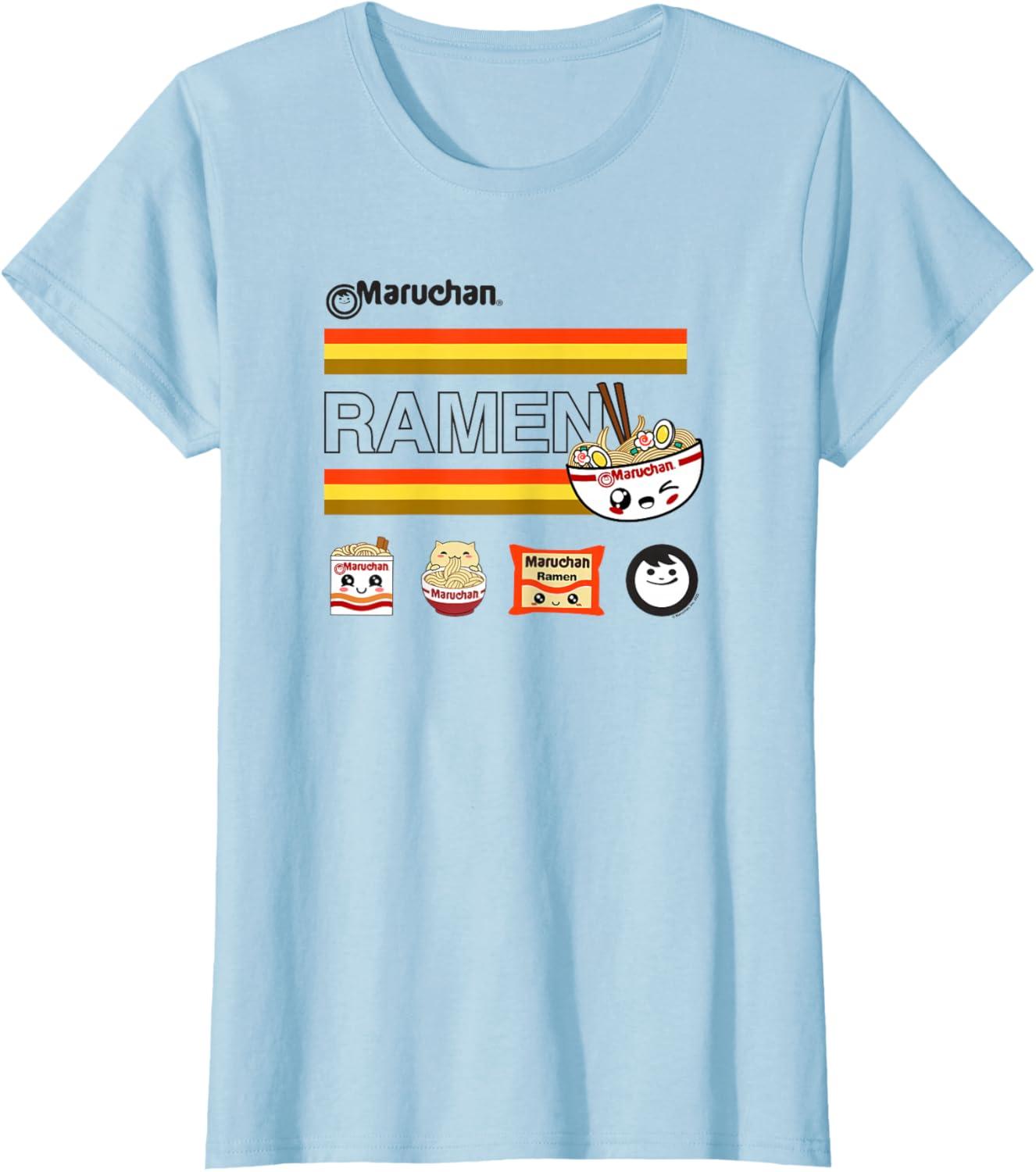 image:imageMaruchan Ramen Cute Anime Faces Logo TShirtBaby Blue