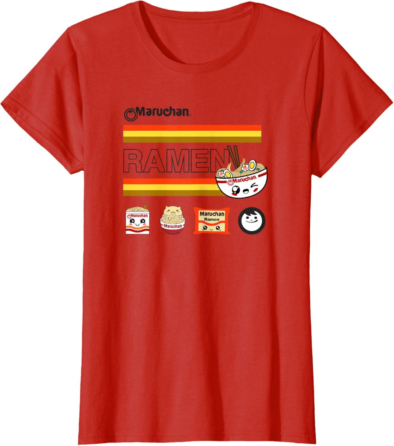 image:imageMaruchan Ramen Cute Anime Faces Logo TShirtRed