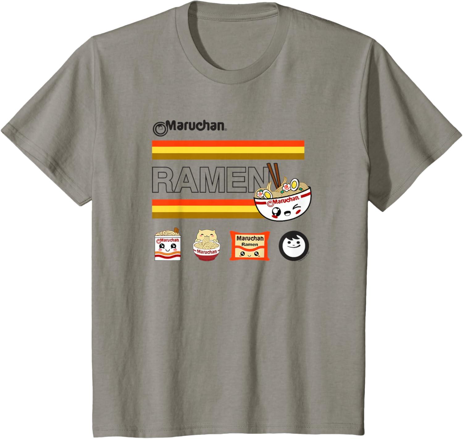 image:imageMaruchan Ramen Cute Anime Faces Logo TShirtSlate Grey